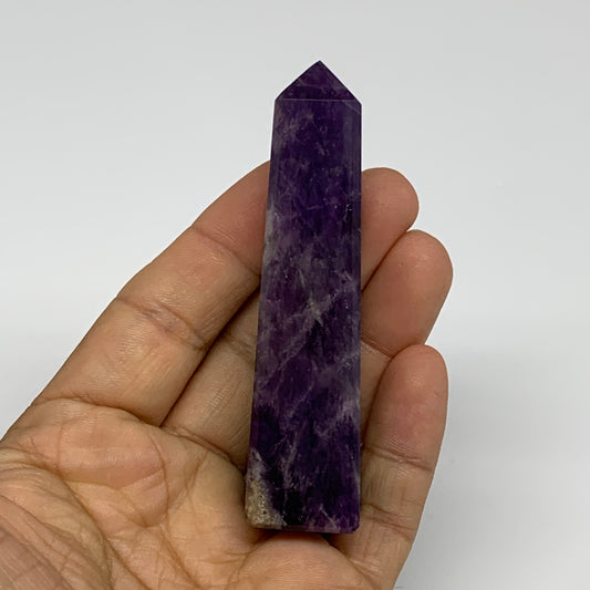 64.6g, 3.3"x0.8"x0.8", Natural Amethyst Tower Point Obelisk @Brazil, B31267