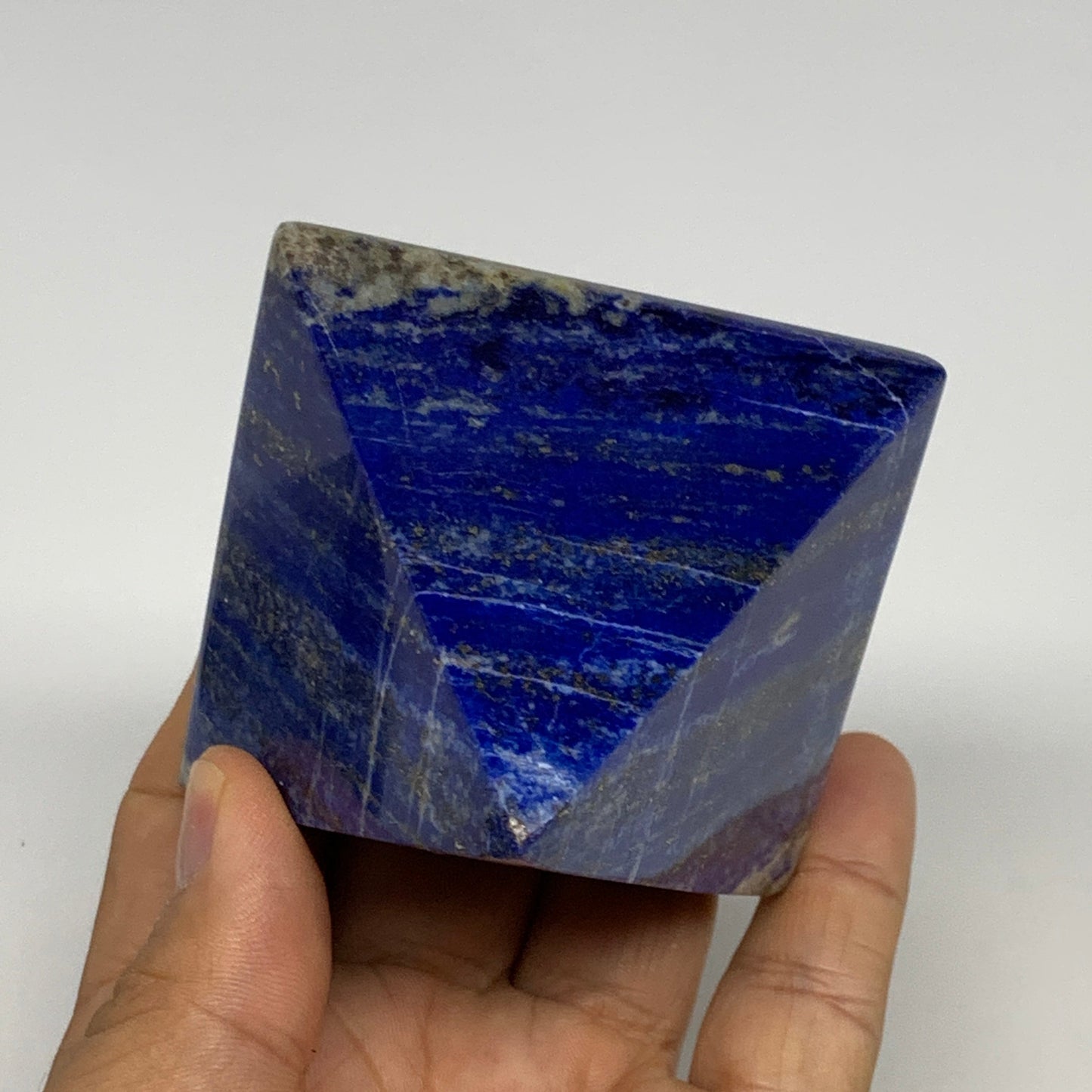 1.75 lbs (800g),1.5"-2.3",  4pcs,Natural Lapis Lazuli Pyramids, B29697