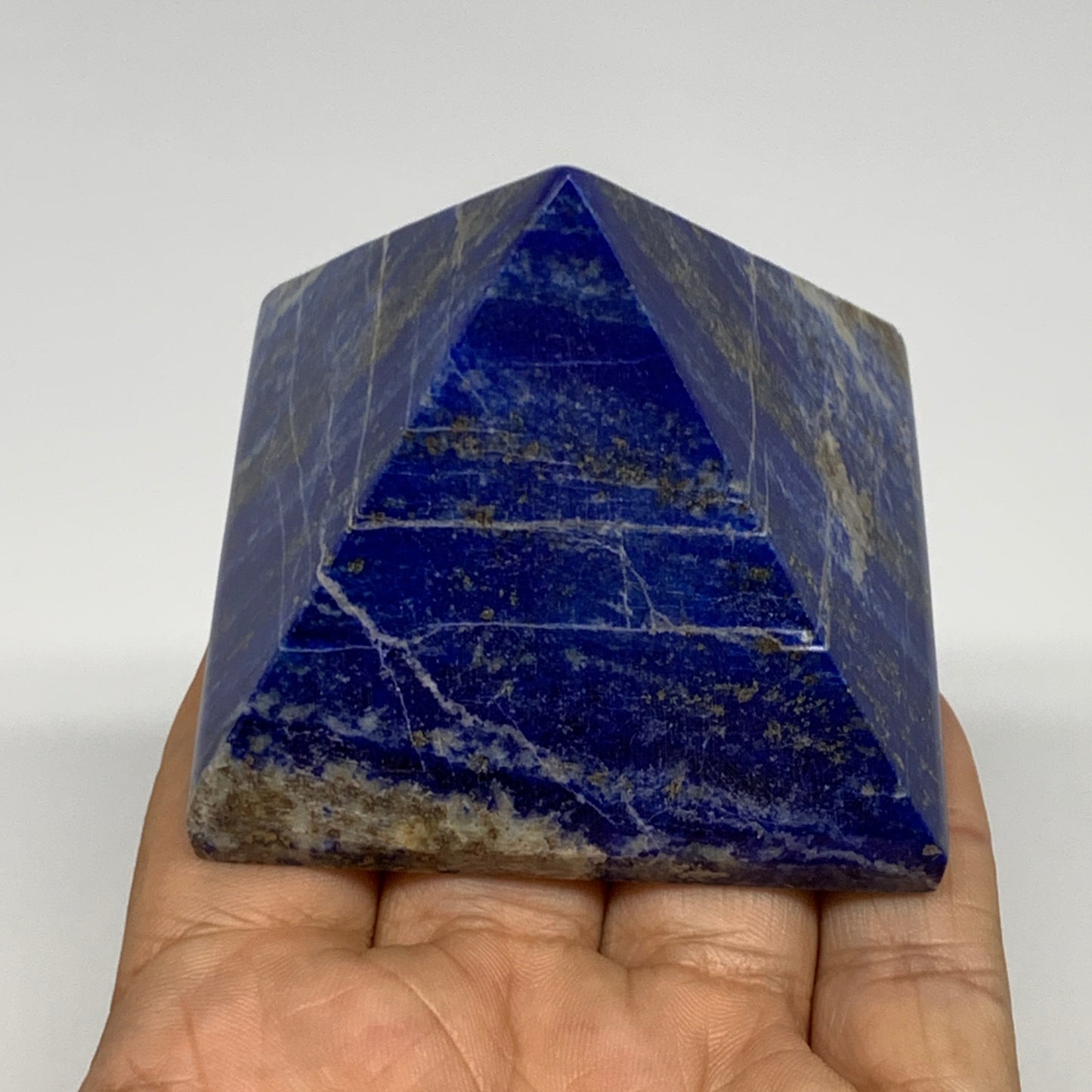 1.75 lbs (800g),1.5"-2.3",  4pcs,Natural Lapis Lazuli Pyramids, B29697