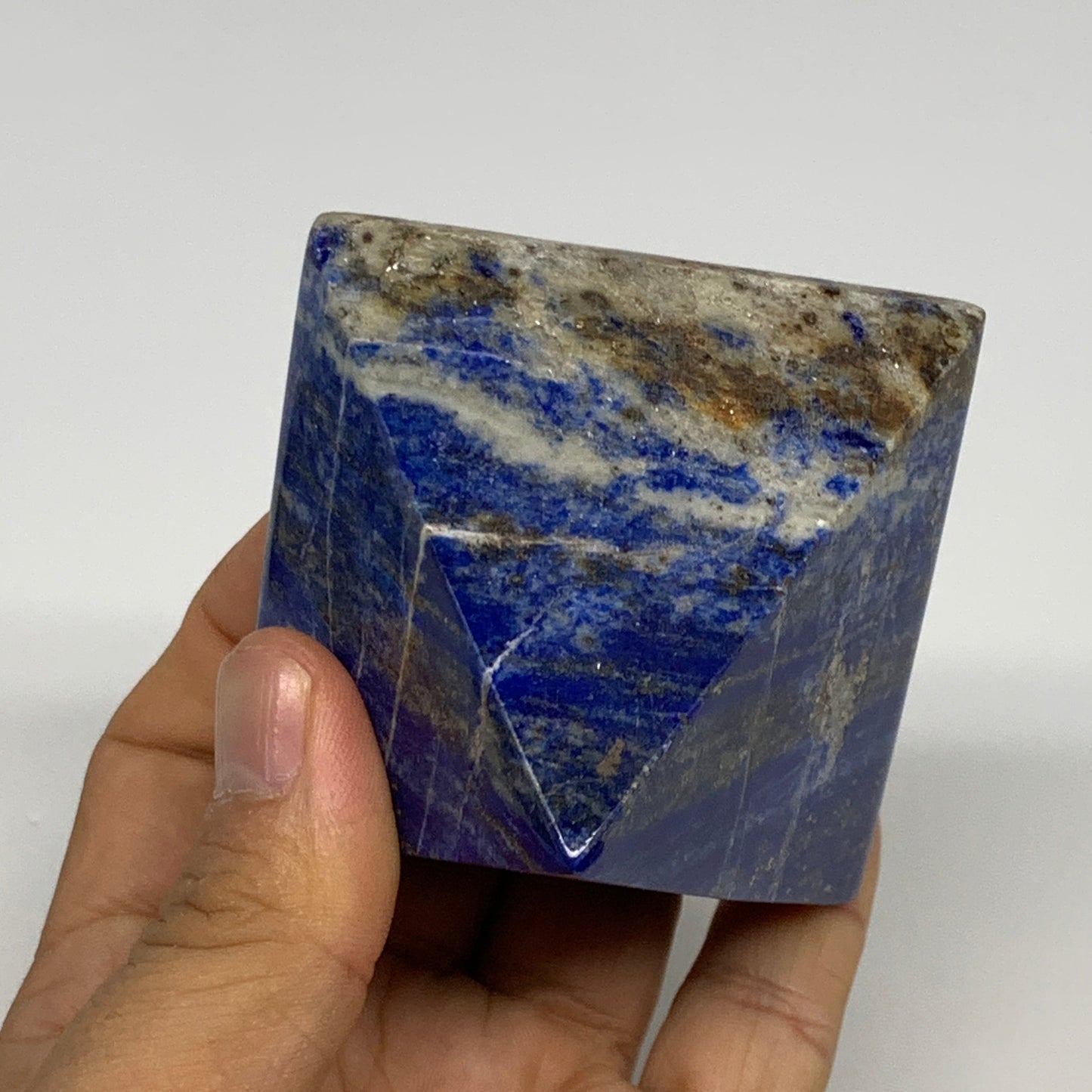 1.75 lbs (800g),1.5"-2.3",  4pcs,Natural Lapis Lazuli Pyramids, B29697