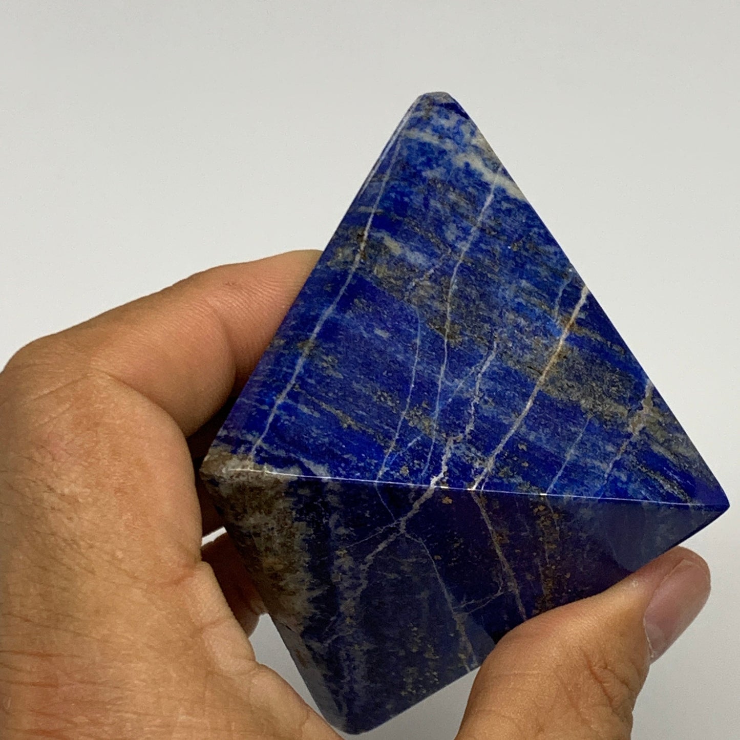 1.75 lbs (800g),1.5"-2.3",  4pcs,Natural Lapis Lazuli Pyramids, B29697