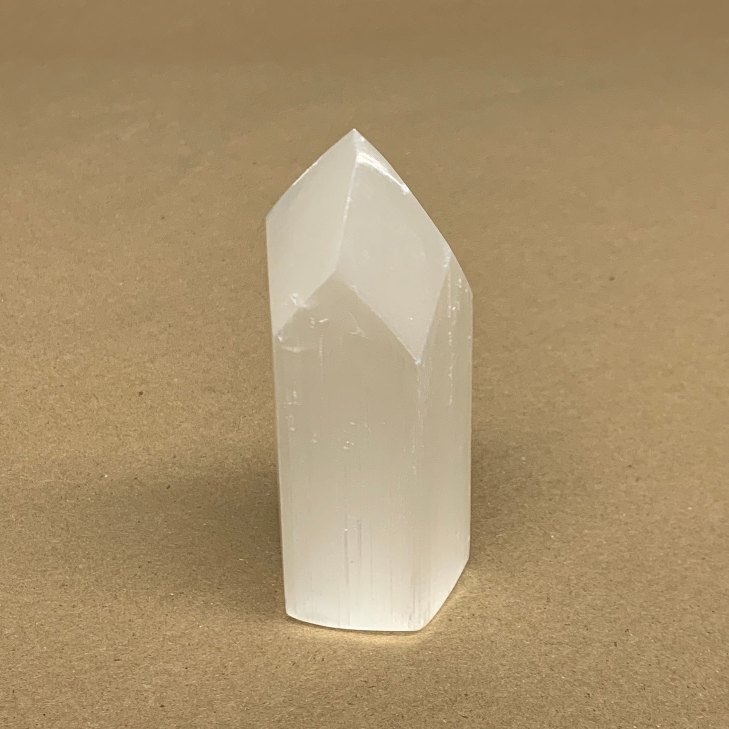 202g, 3.9"x1.5"x1.5", Selenite (Satin Spar) Crystal Tower Point, B35997