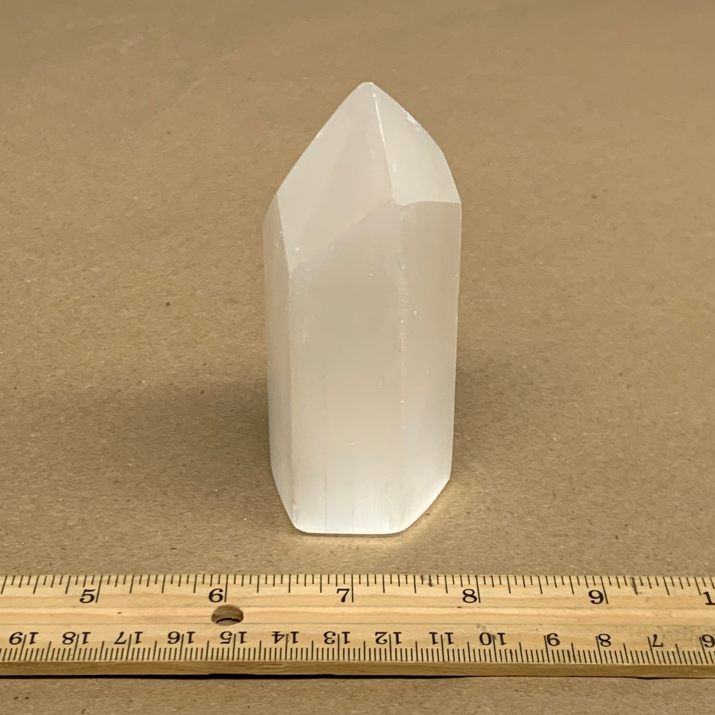202g, 3.9"x1.5"x1.5", Selenite (Satin Spar) Crystal Tower Point, B35997