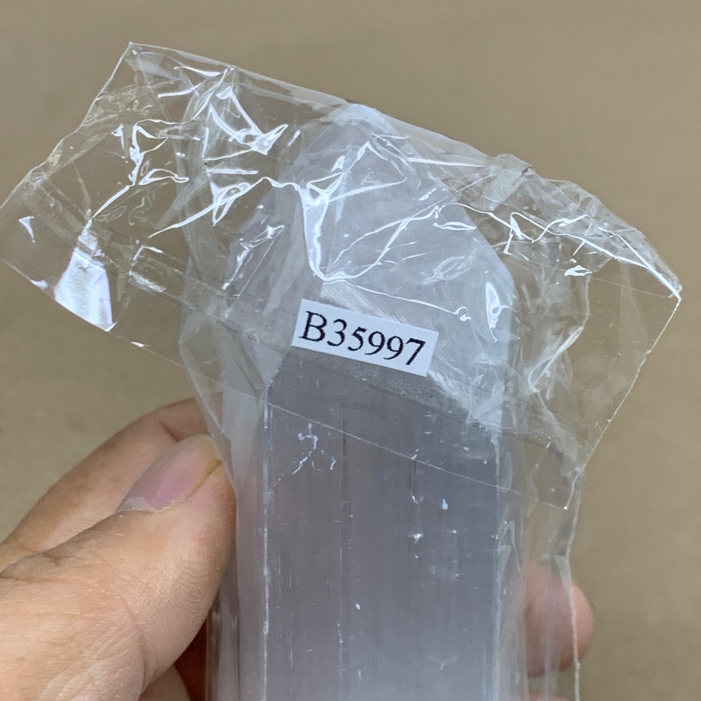 202g, 3.9"x1.5"x1.5", Selenite (Satin Spar) Crystal Tower Point, B35997