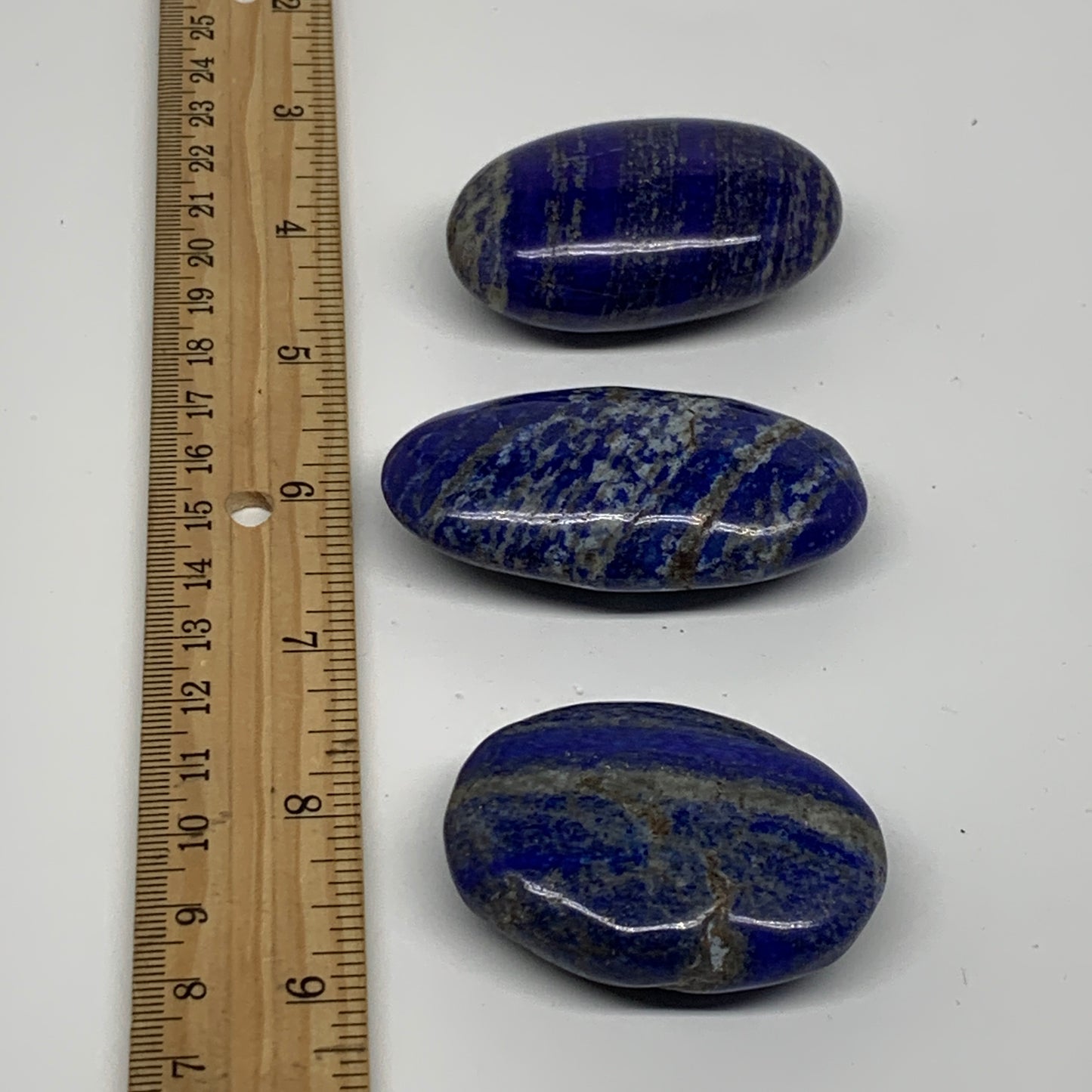 181.3g, 2"-2.4", 3pcs, Natural Lapis Lazuli Palm Stone @Afghanistan,B36749