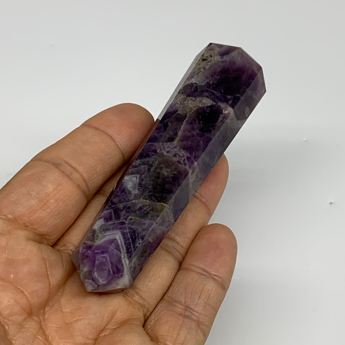 73.1g, 3.6"x0.8", Natural Amethyst Tower Point Obelisk @Brazil, B31268