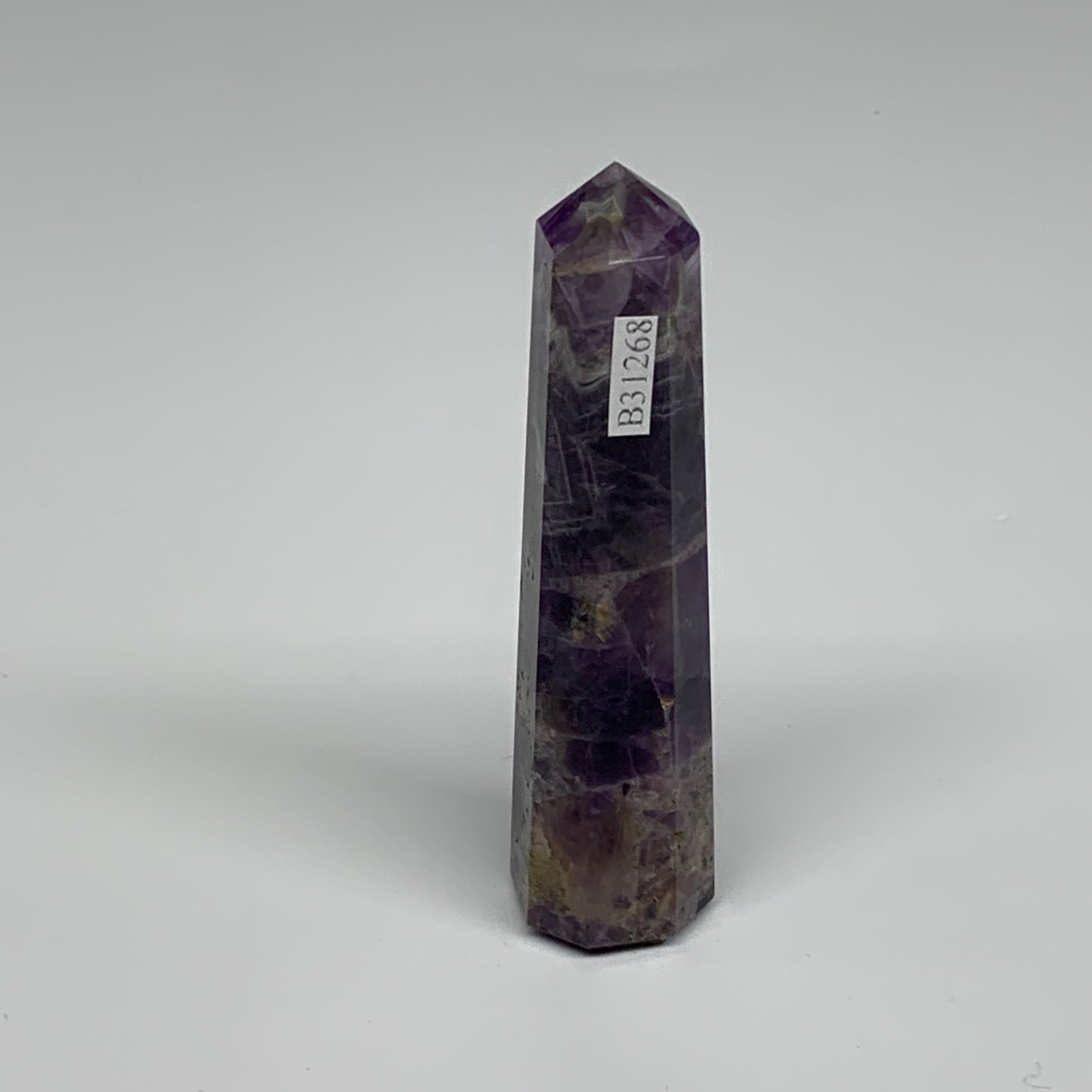 73.1g, 3.6"x0.8", Natural Amethyst Tower Point Obelisk @Brazil, B31268