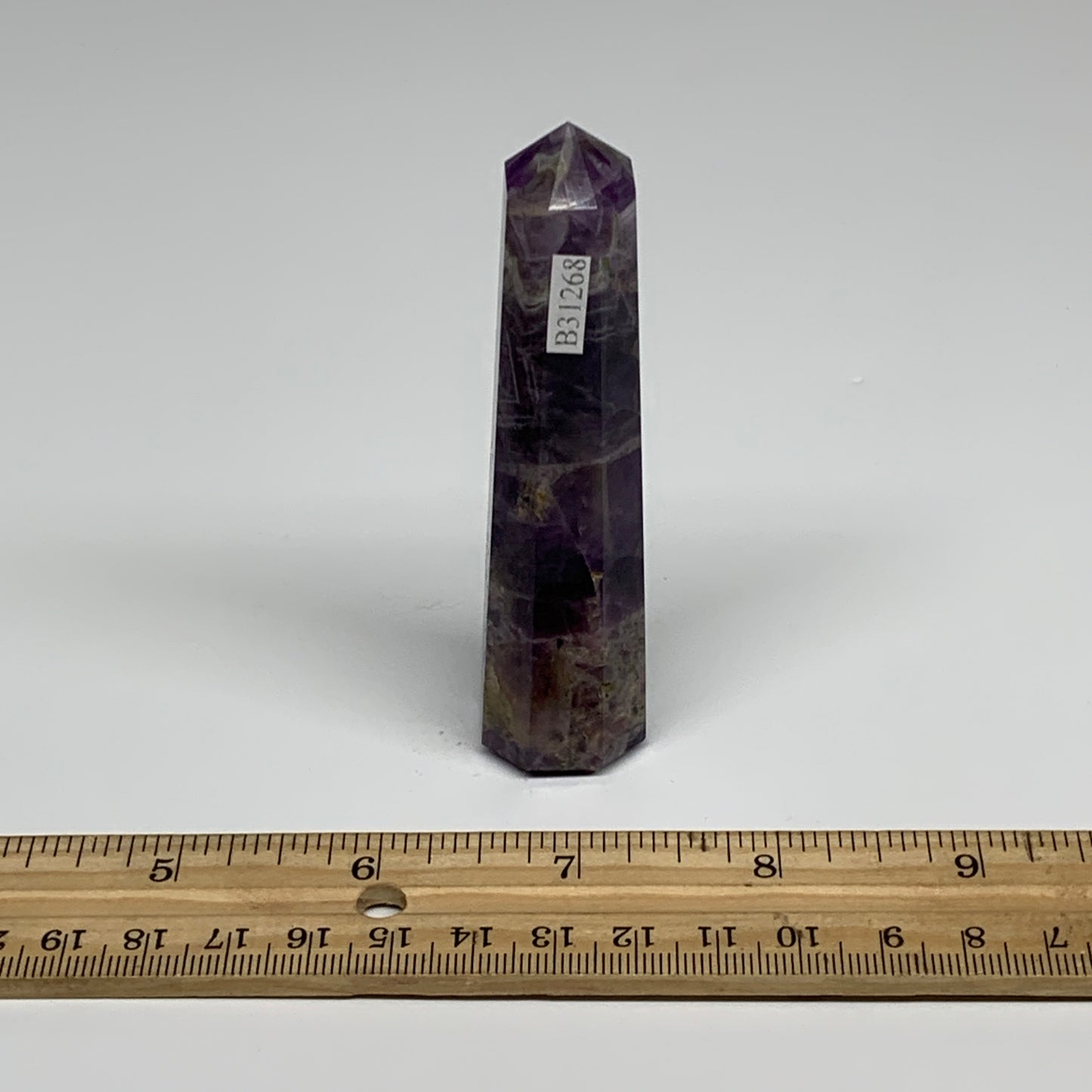 73.1g, 3.6"x0.8", Natural Amethyst Tower Point Obelisk @Brazil, B31268