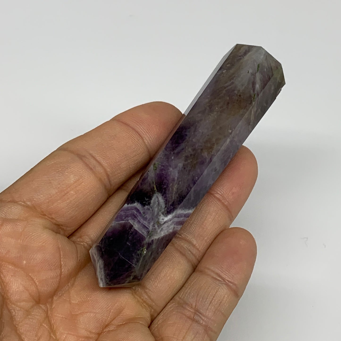 59.2g, 3.6"x0.8", Natural Amethyst Tower Point Obelisk @Brazil, B31269
