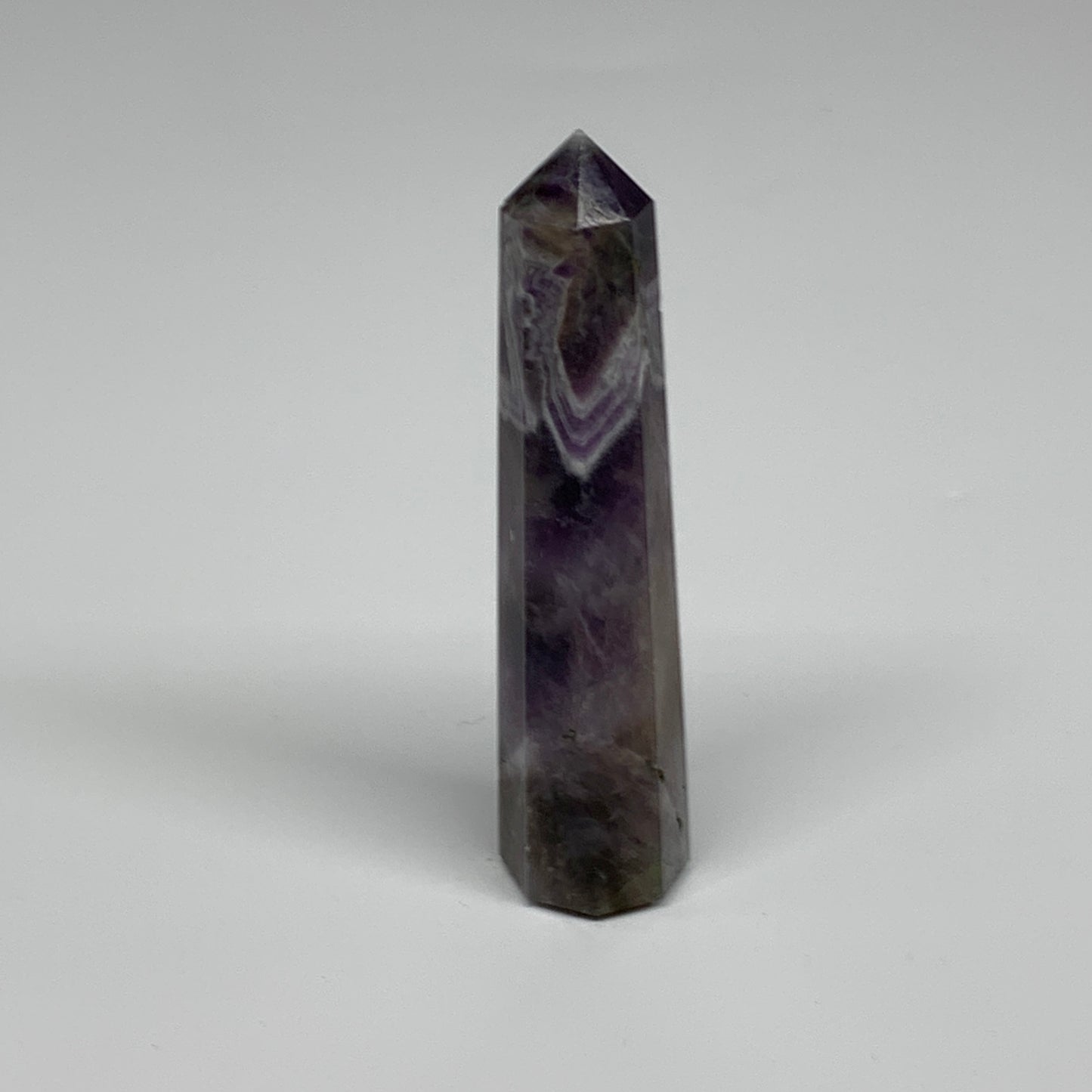 59.2g, 3.6"x0.8", Natural Amethyst Tower Point Obelisk @Brazil, B31269