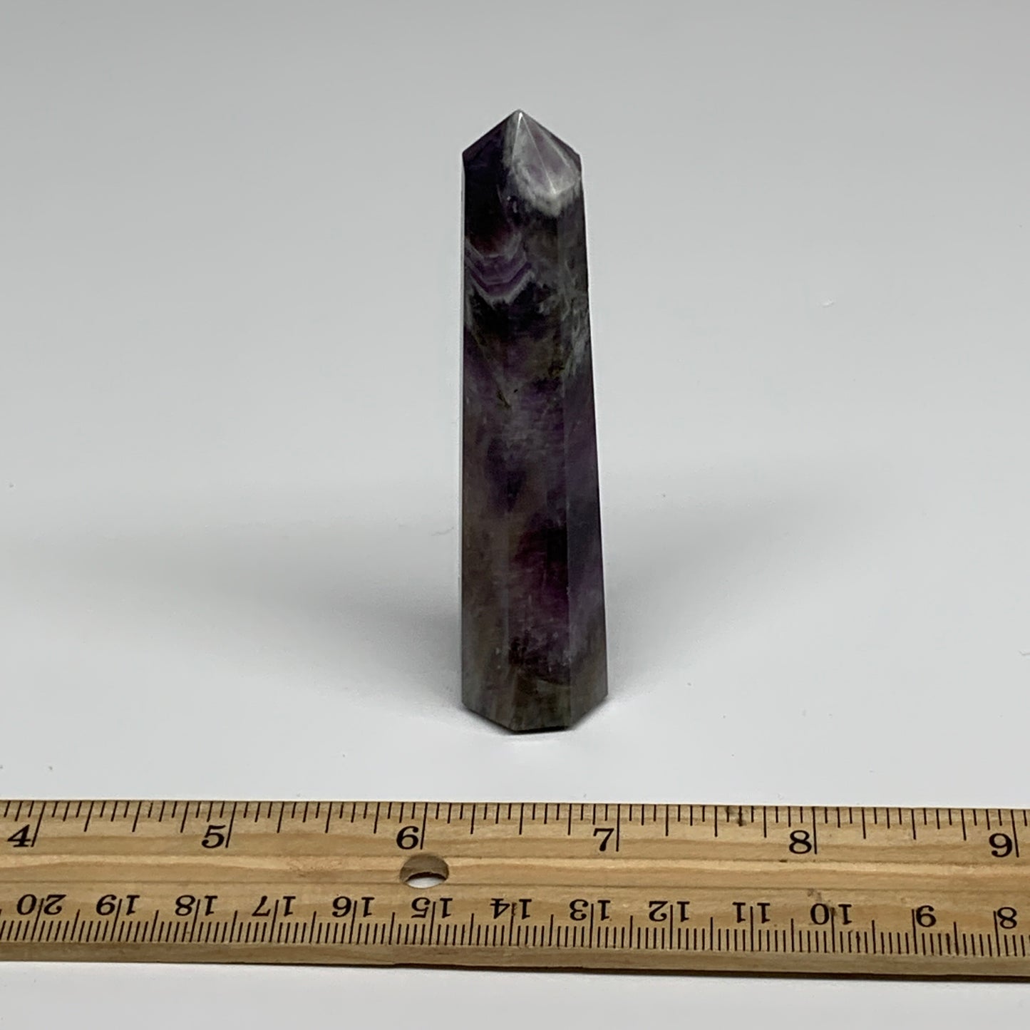 59.2g, 3.6"x0.8", Natural Amethyst Tower Point Obelisk @Brazil, B31269