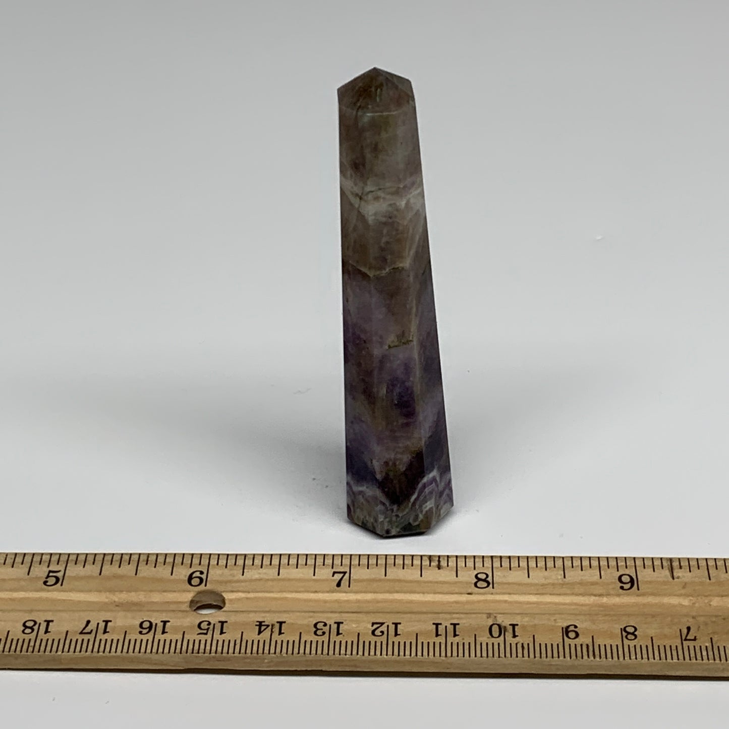 56.3g, 3.6"x0.8", Natural Amethyst Tower Point Obelisk @Brazil, B31270