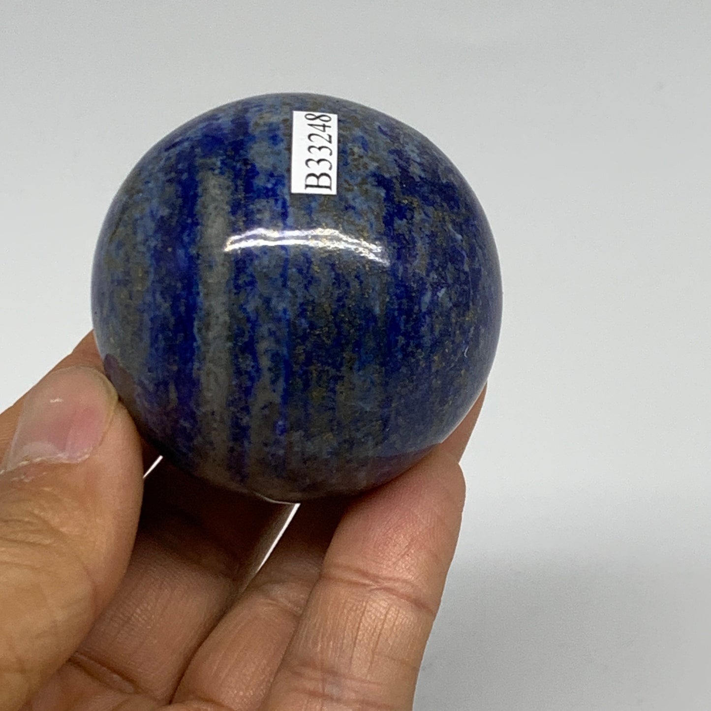 0.38 lbs, 1.9" (48mm), Lapis Lazuli Sphere Ball Gemstone @Afghanistan, B33248