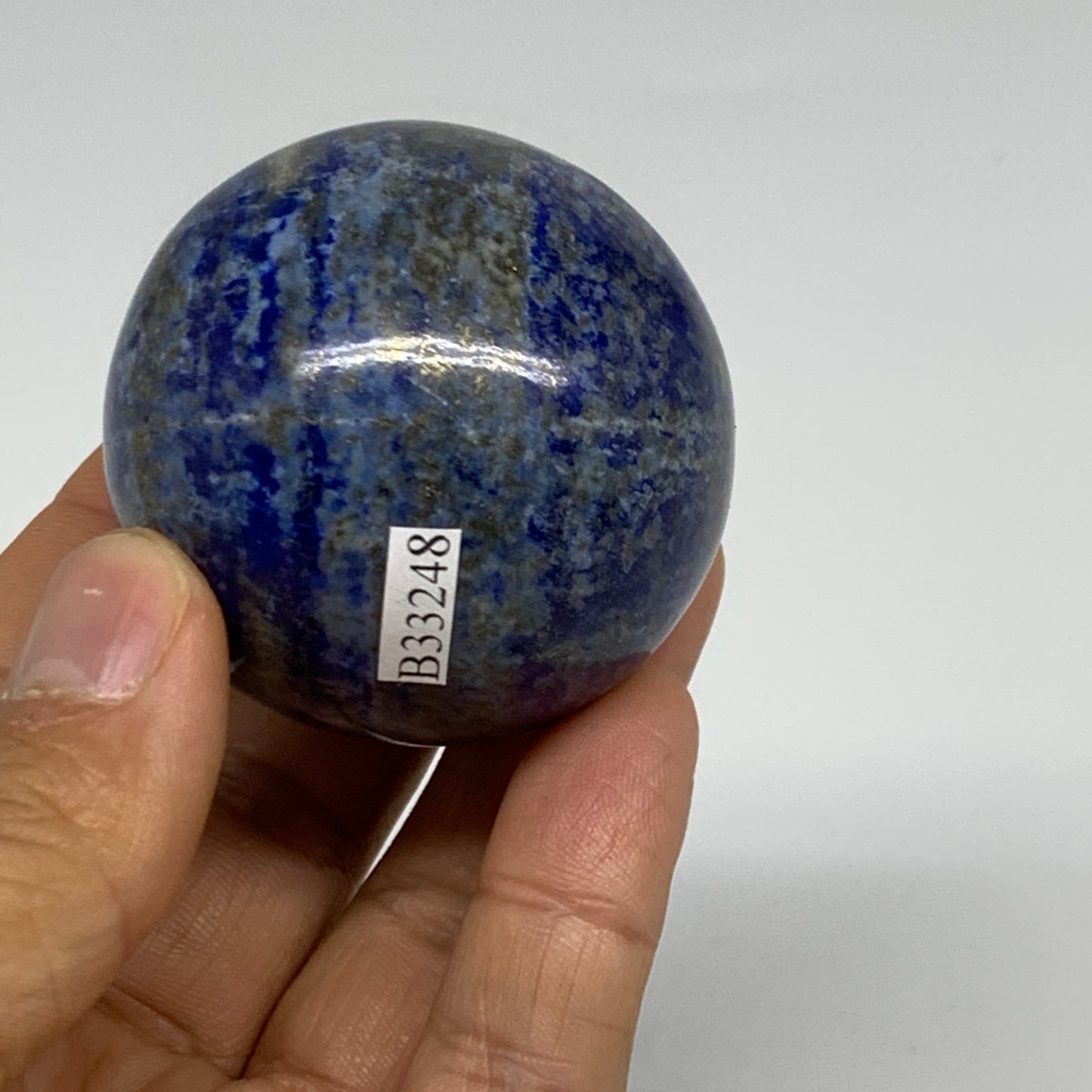 0.38 lbs, 1.9" (48mm), Lapis Lazuli Sphere Ball Gemstone @Afghanistan, B33248