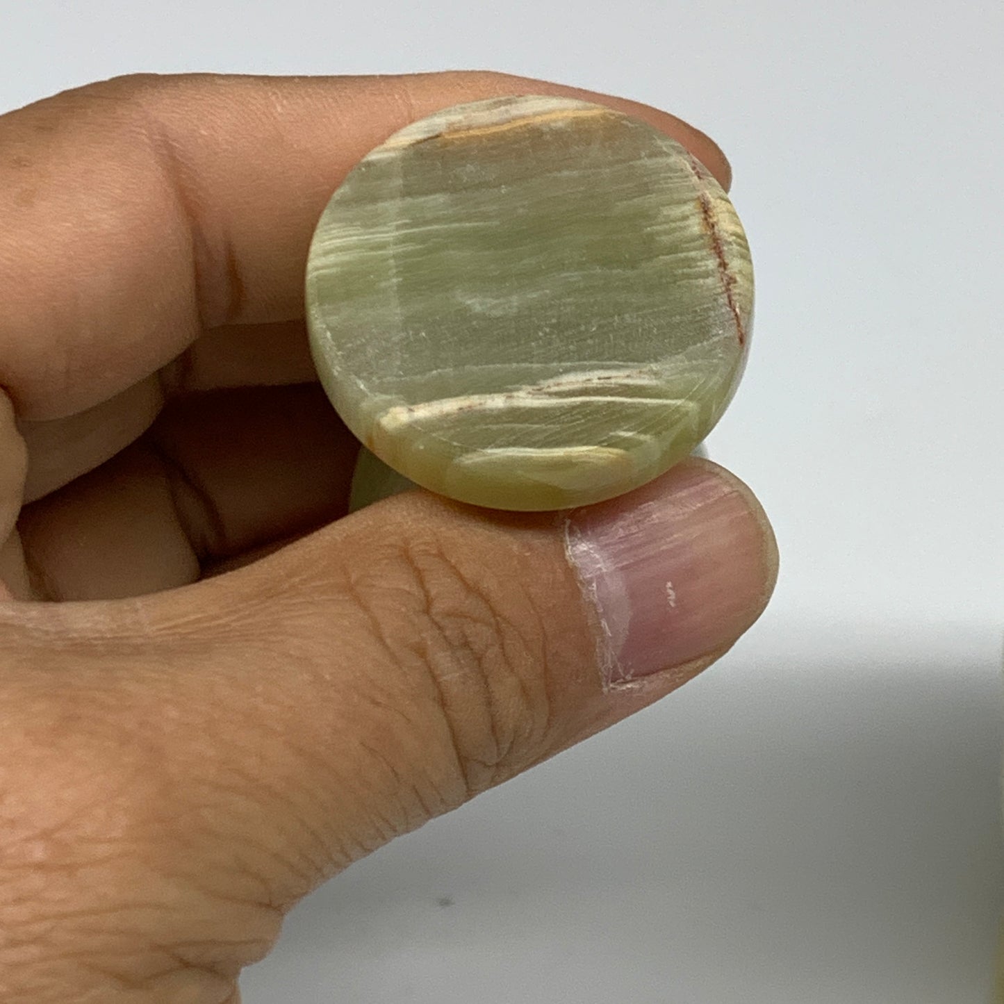 0.68 lbs,  2.2"x2.5", Natural Green Onyx Crystal Pestle and Mortar Handmade, B32