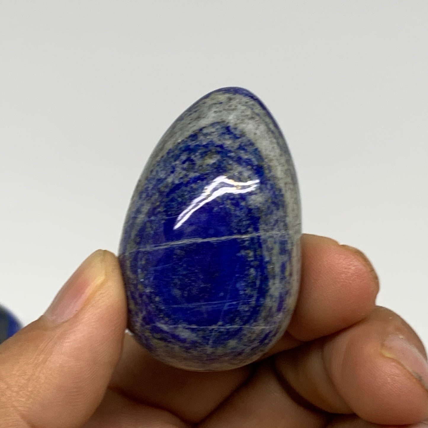 188.2g, 1.5"-1.8", 3pcs, Natural Lapis Lazuli Egg Polished @Afghanistan, B30433