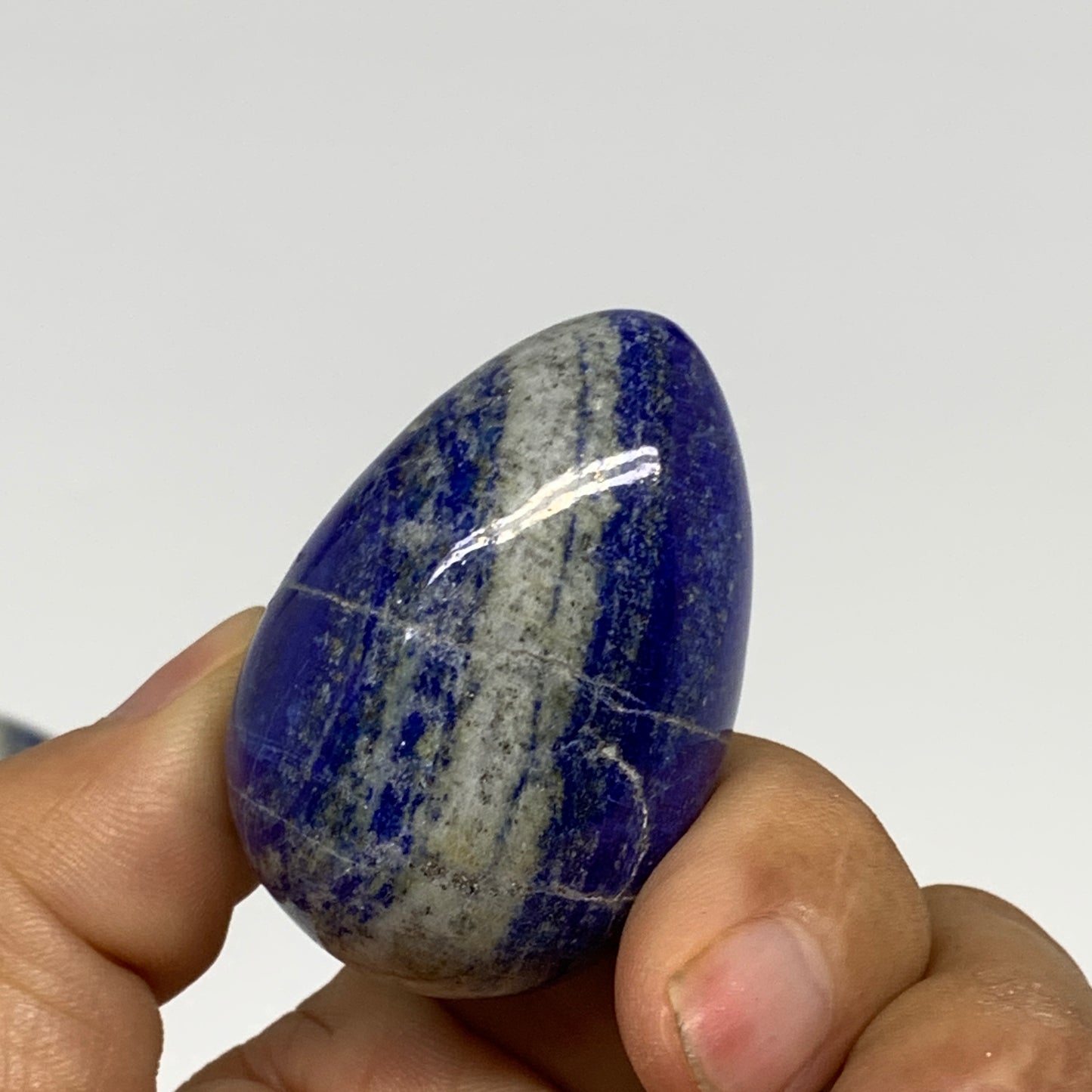 188.2g, 1.5"-1.8", 3pcs, Natural Lapis Lazuli Egg Polished @Afghanistan, B30433