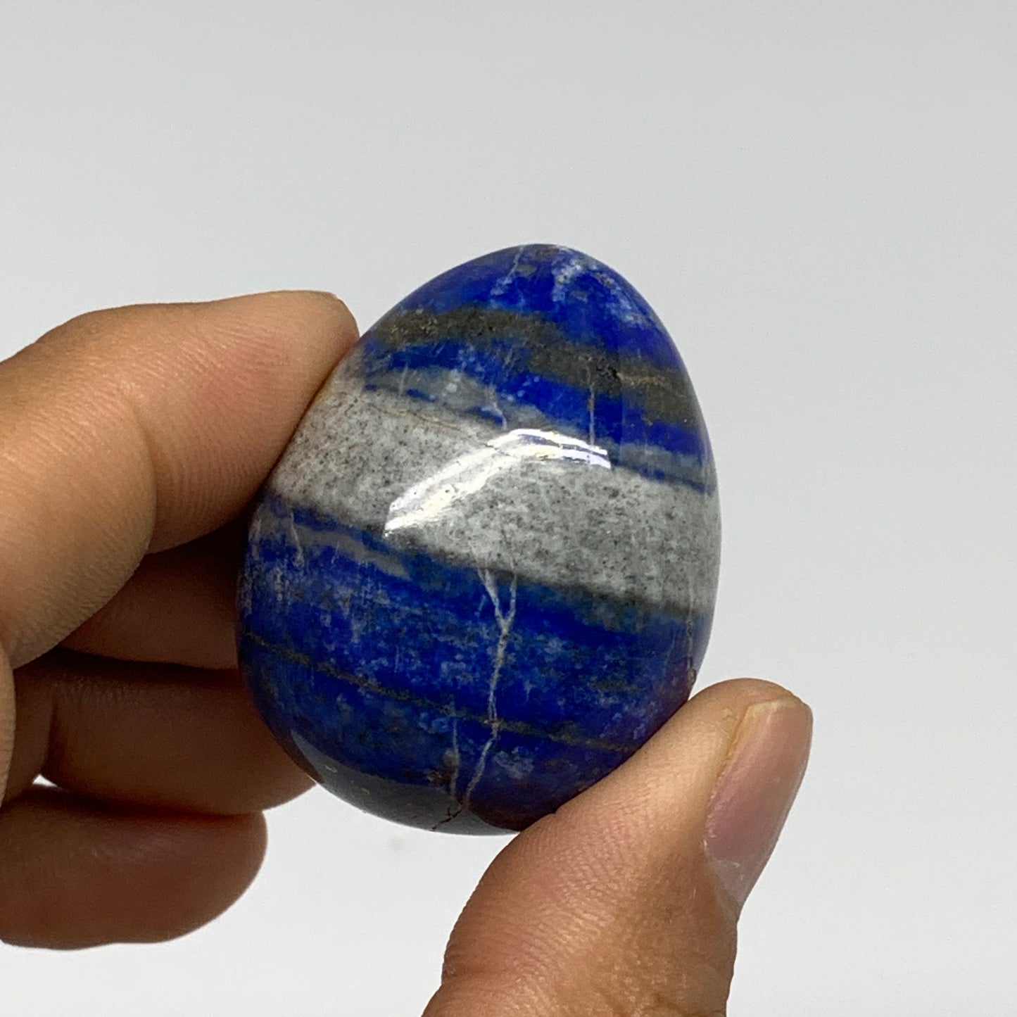 188.2g, 1.5"-1.8", 3pcs, Natural Lapis Lazuli Egg Polished @Afghanistan, B30433