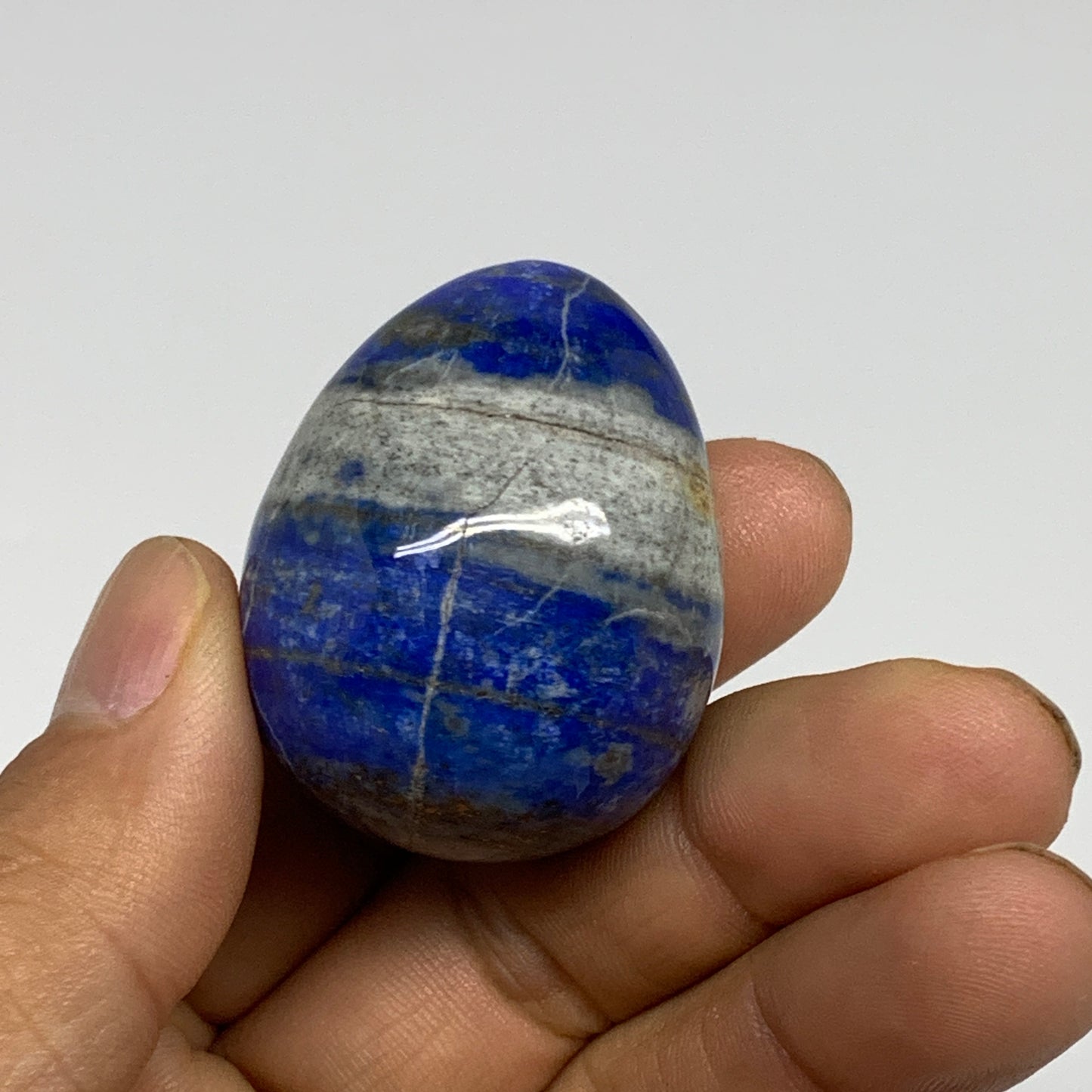 188.2g, 1.5"-1.8", 3pcs, Natural Lapis Lazuli Egg Polished @Afghanistan, B30433
