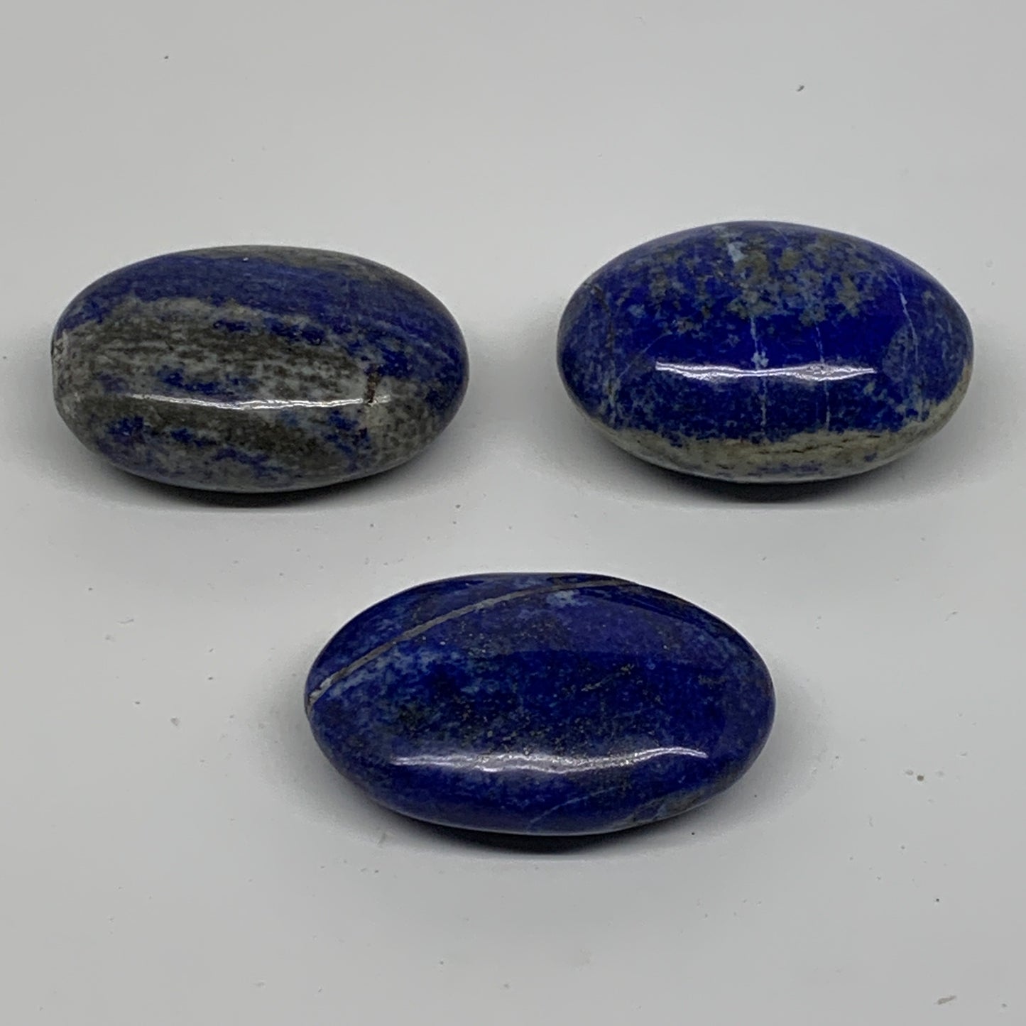 169.9g, 1.9"-2", 3pcs, Natural Lapis Lazuli Palm Stone @Afghanistan,B36757