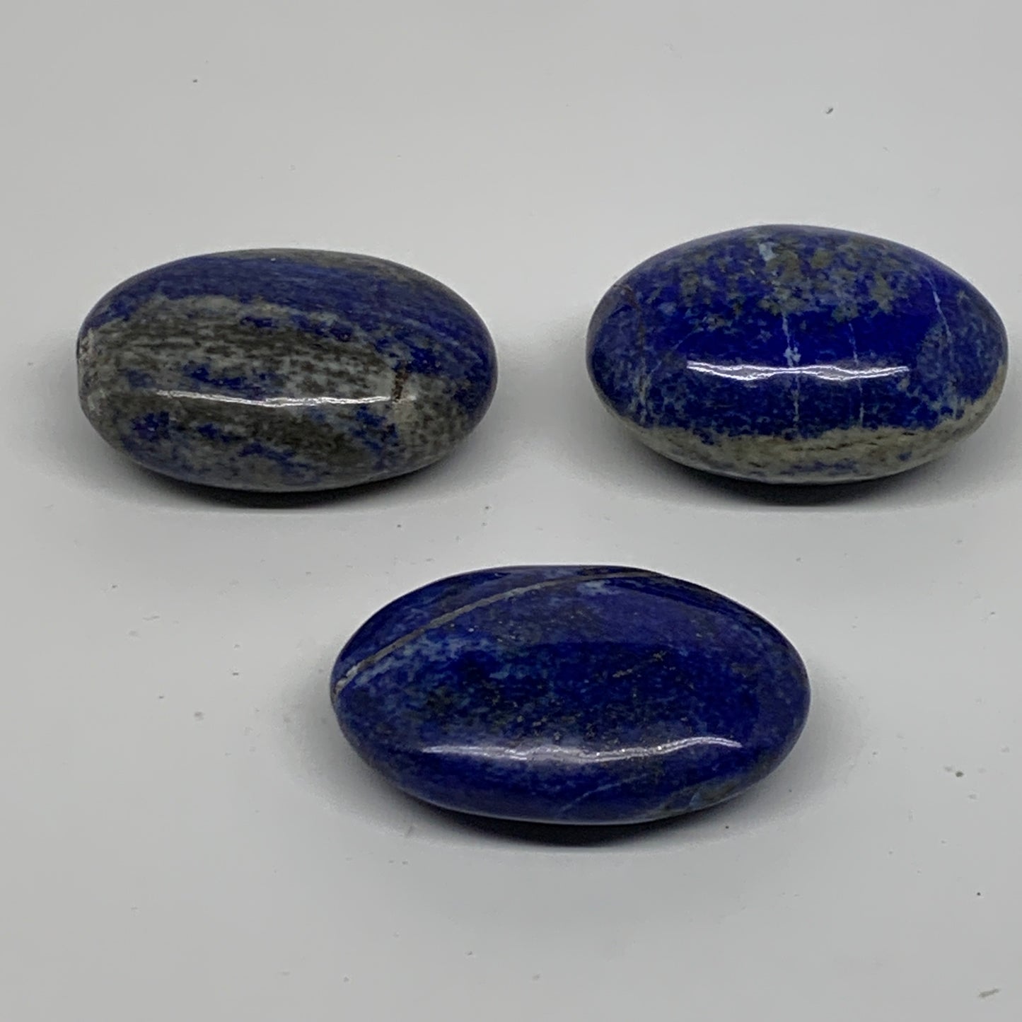 169.9g, 1.9"-2", 3pcs, Natural Lapis Lazuli Palm Stone @Afghanistan,B36757