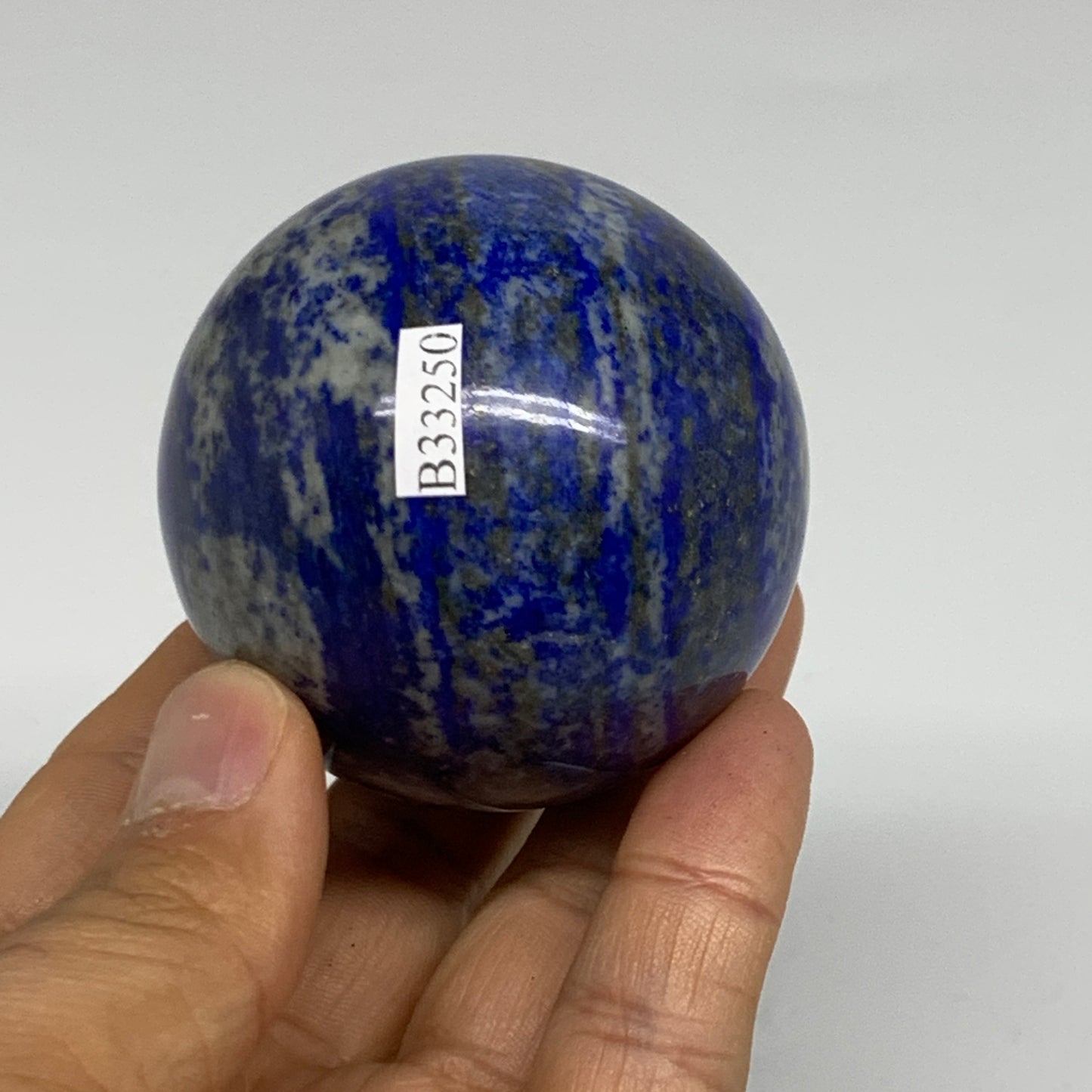 0.59 lbs, 2.1" (55mm), Lapis Lazuli Sphere Ball Gemstone @Afghanistan, B33250