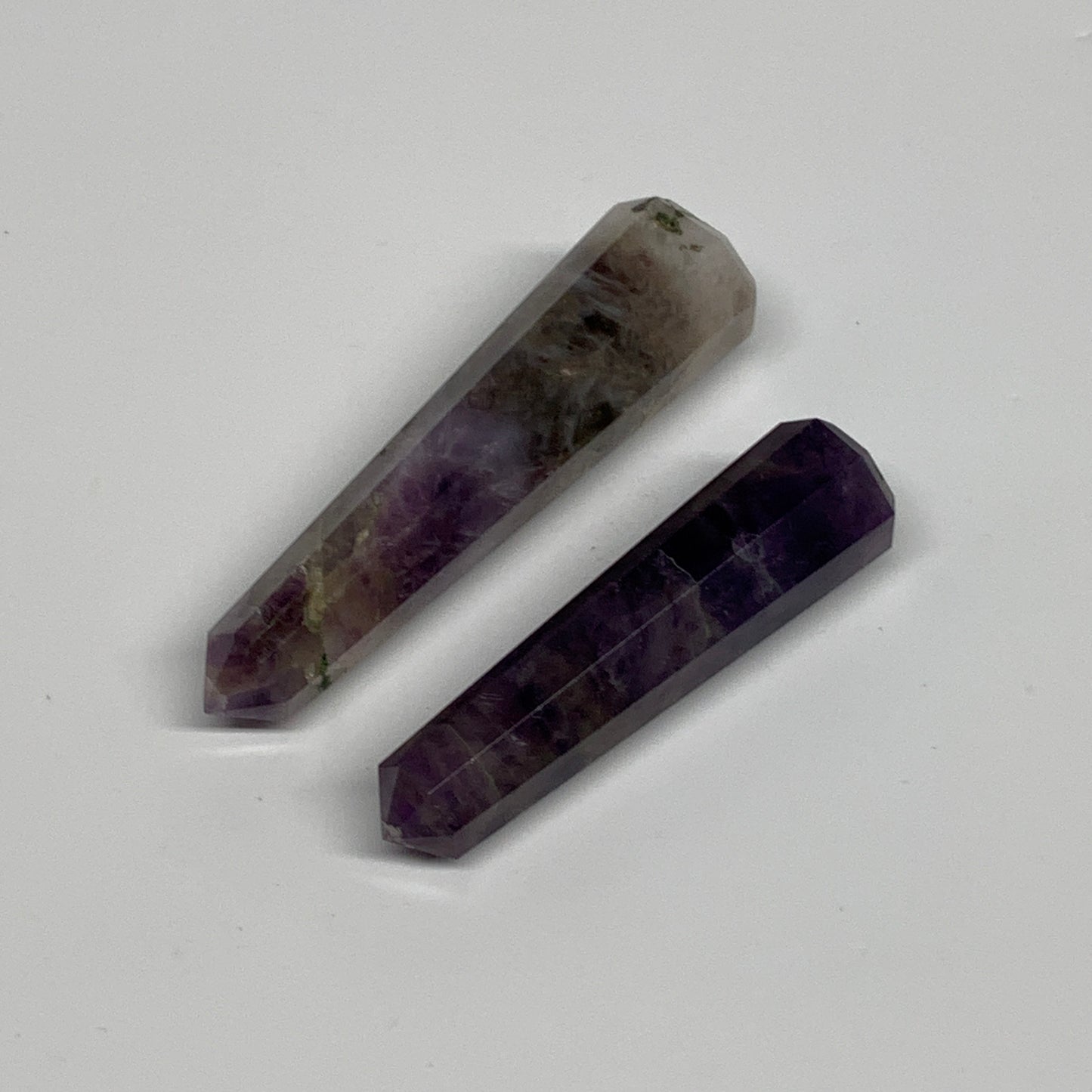 76.2g, 2.6"- 3.2", 2pcs, Natural Amethyst Tower Point Obelisk @Brazil, B31274