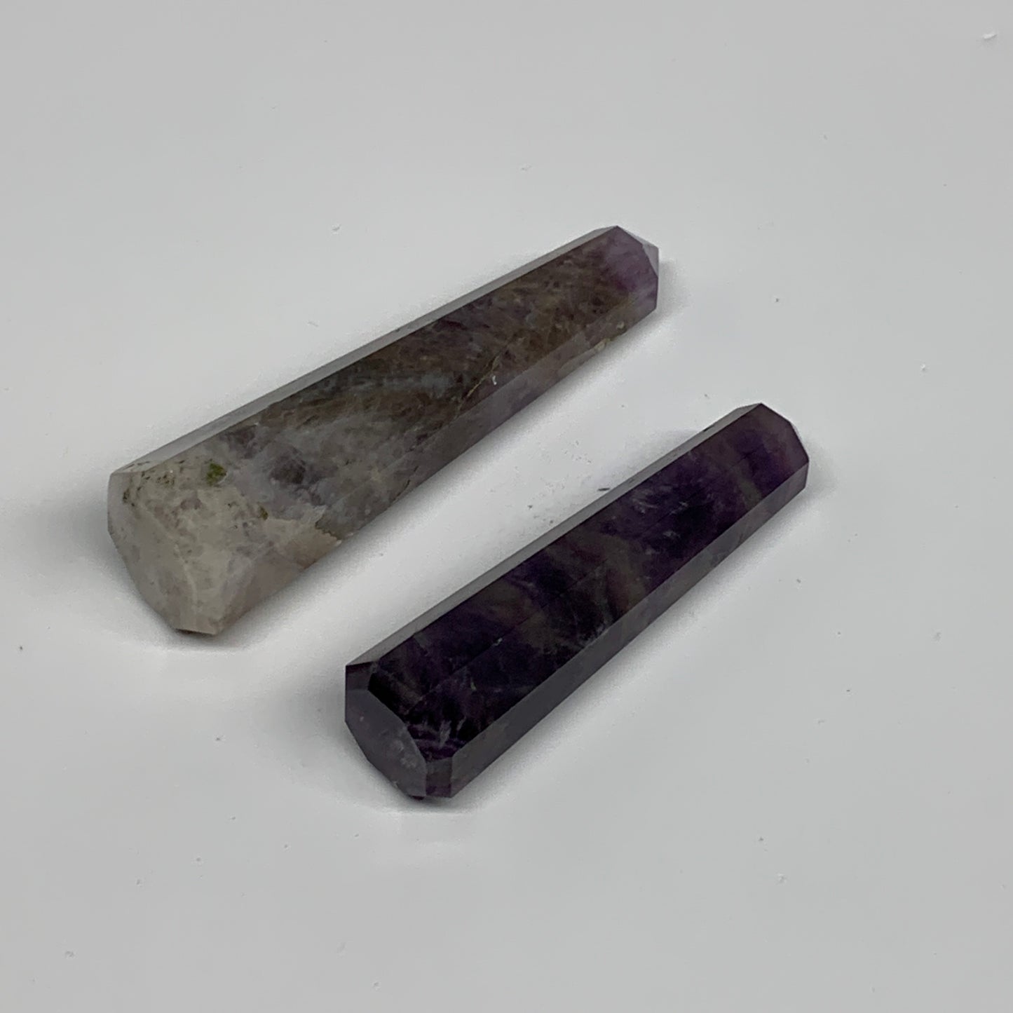 76.2g, 2.6"- 3.2", 2pcs, Natural Amethyst Tower Point Obelisk @Brazil, B31274