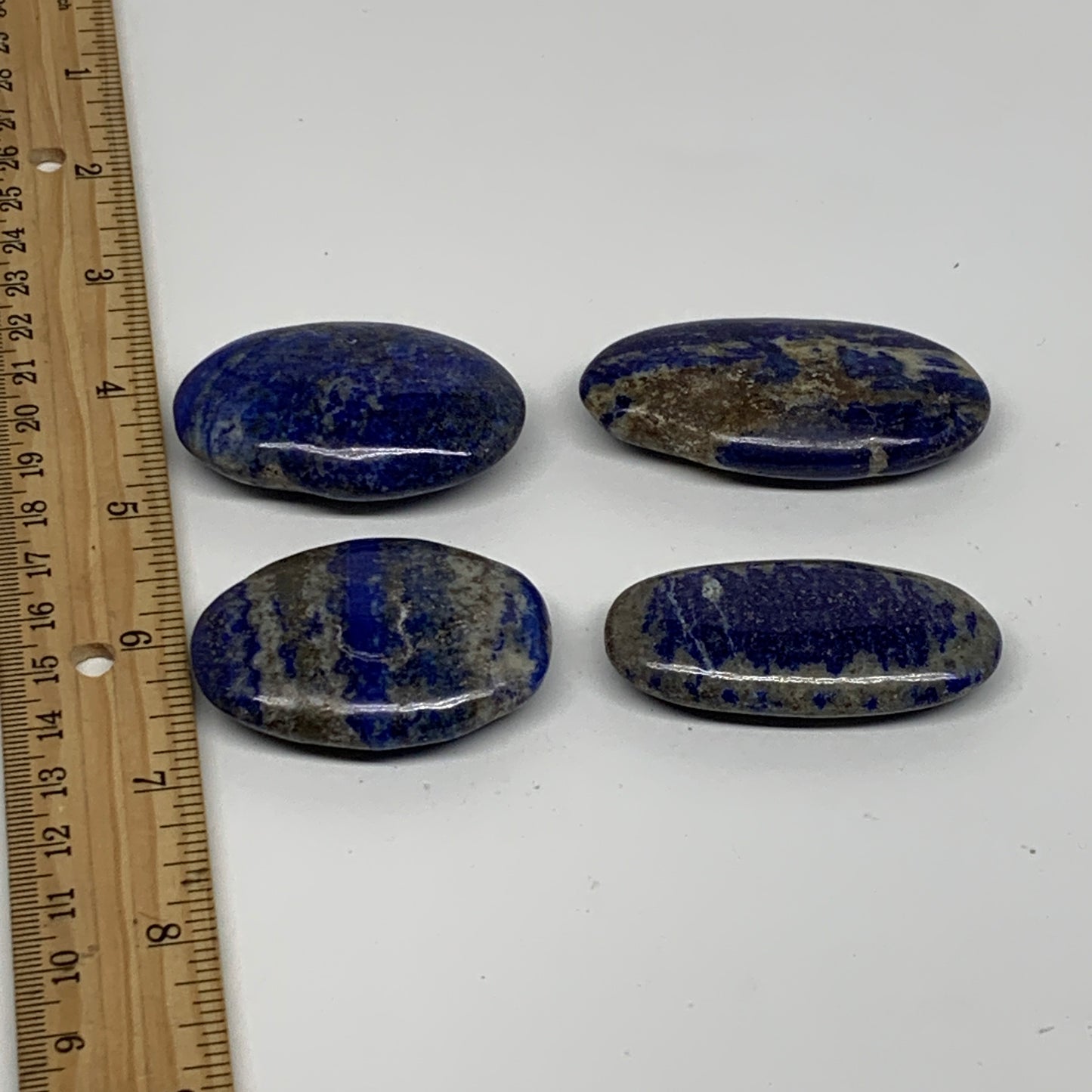 163.2g, 2"-2.4", 4pcs, Natural Lapis Lazuli Palm Stone @Afghanistan,B36761