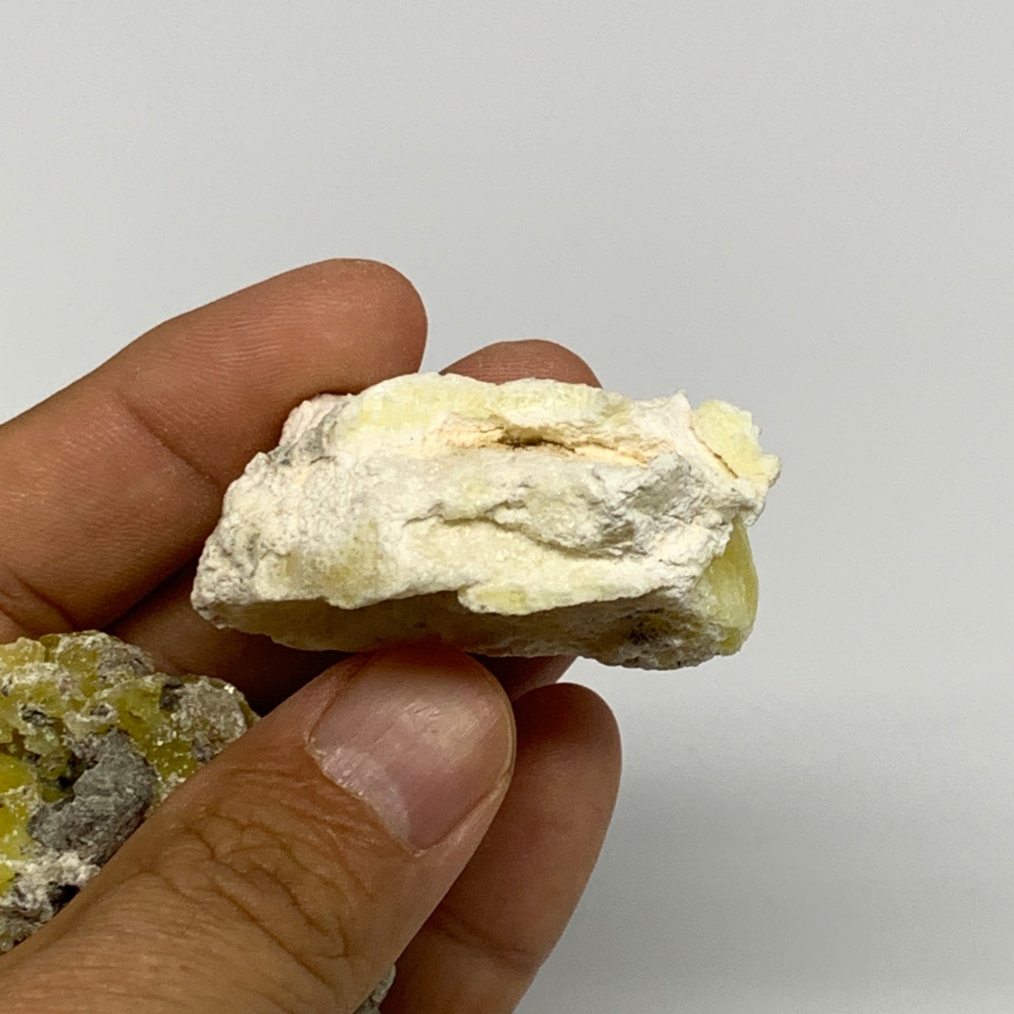 47.5g, 1.7"-1.8", 2pcs, Rough Brucite Crystal Mineral Specimens @Pakistan, B2737