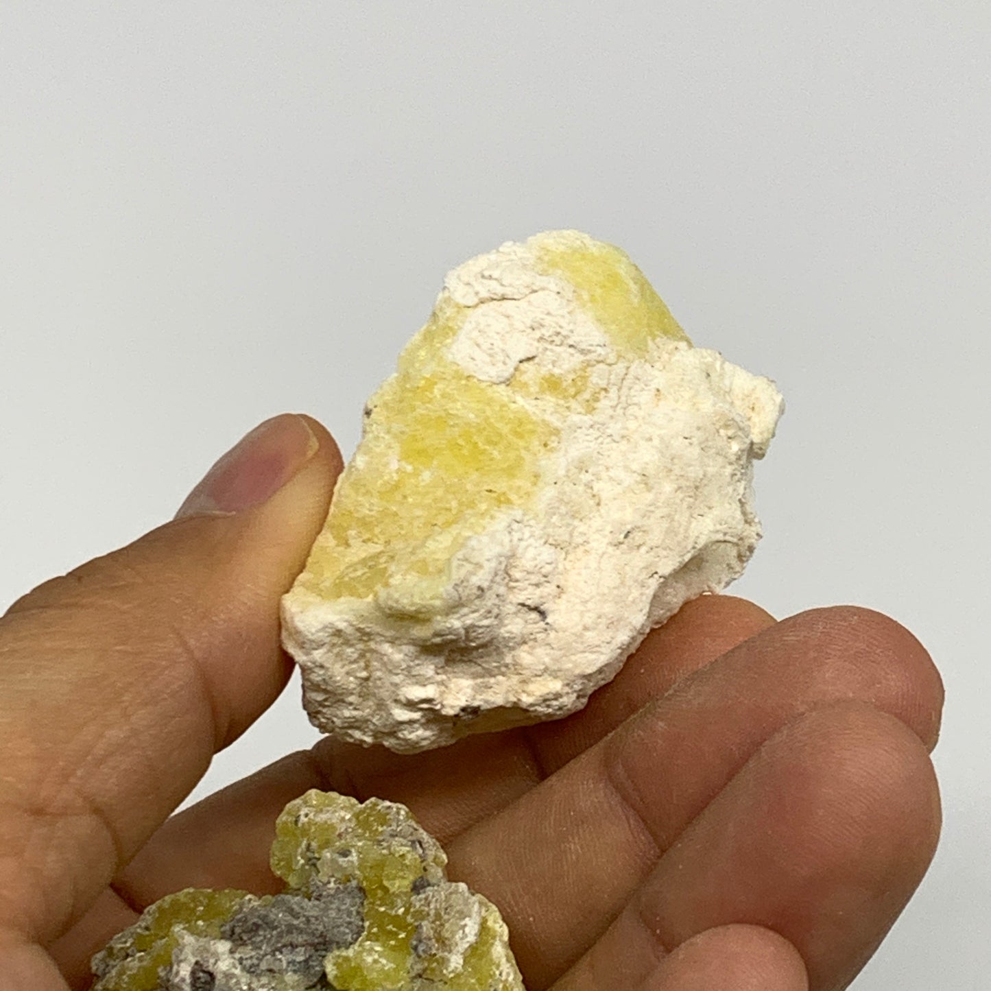 47.5g, 1.7"-1.8", 2pcs, Rough Brucite Crystal Mineral Specimens @Pakistan, B2737