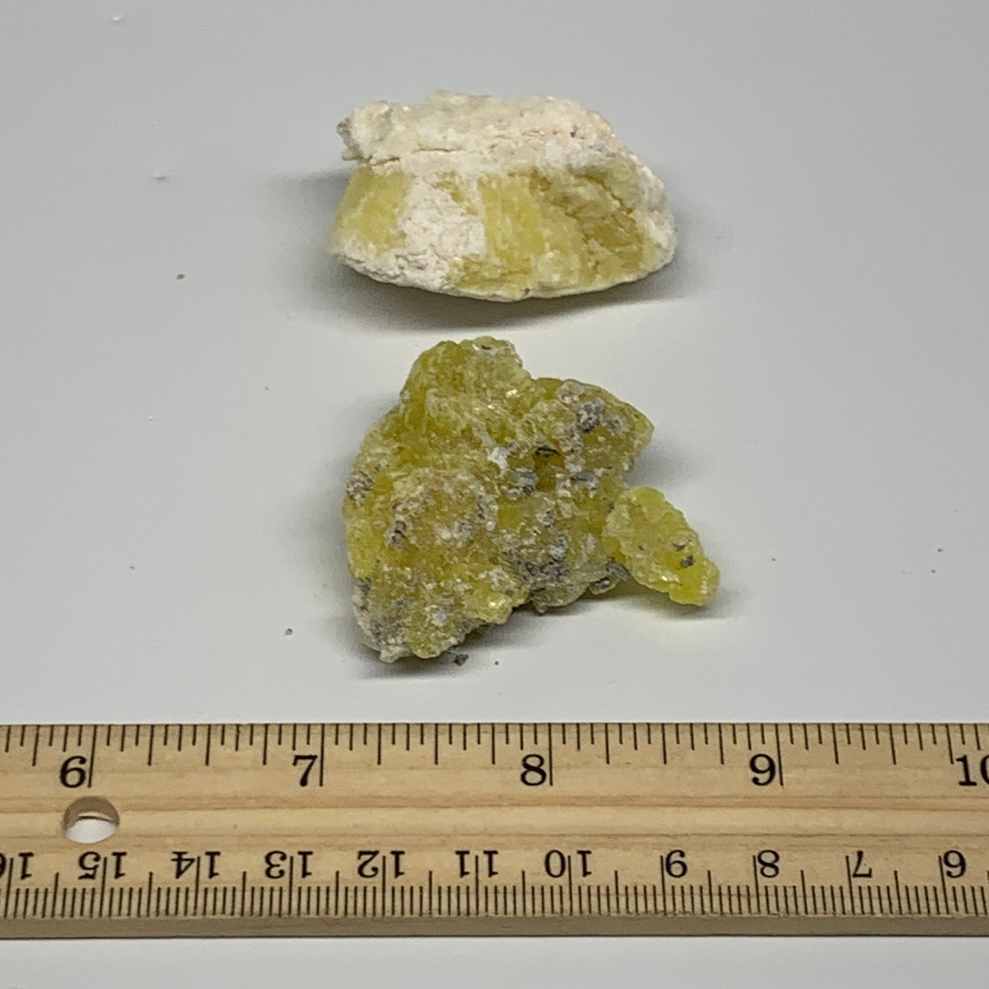 47.5g, 1.7"-1.8", 2pcs, Rough Brucite Crystal Mineral Specimens @Pakistan, B2737