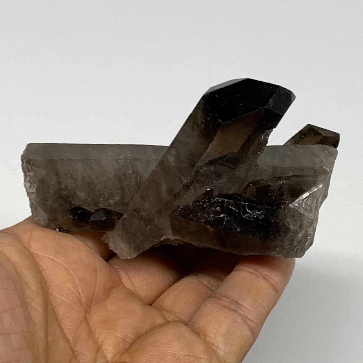 139.8g,3.3"x2.4"x1.3",Smoky Quartz Crystal Mineral,Specimen Terminated,B28813