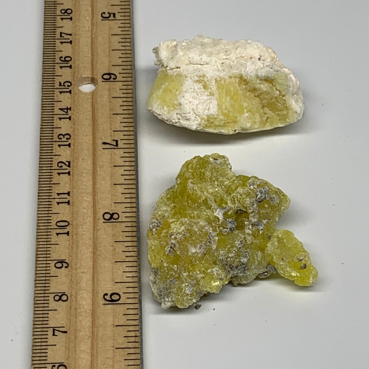 47.5g, 1.7"-1.8", 2pcs, Rough Brucite Crystal Mineral Specimens @Pakistan, B2737
