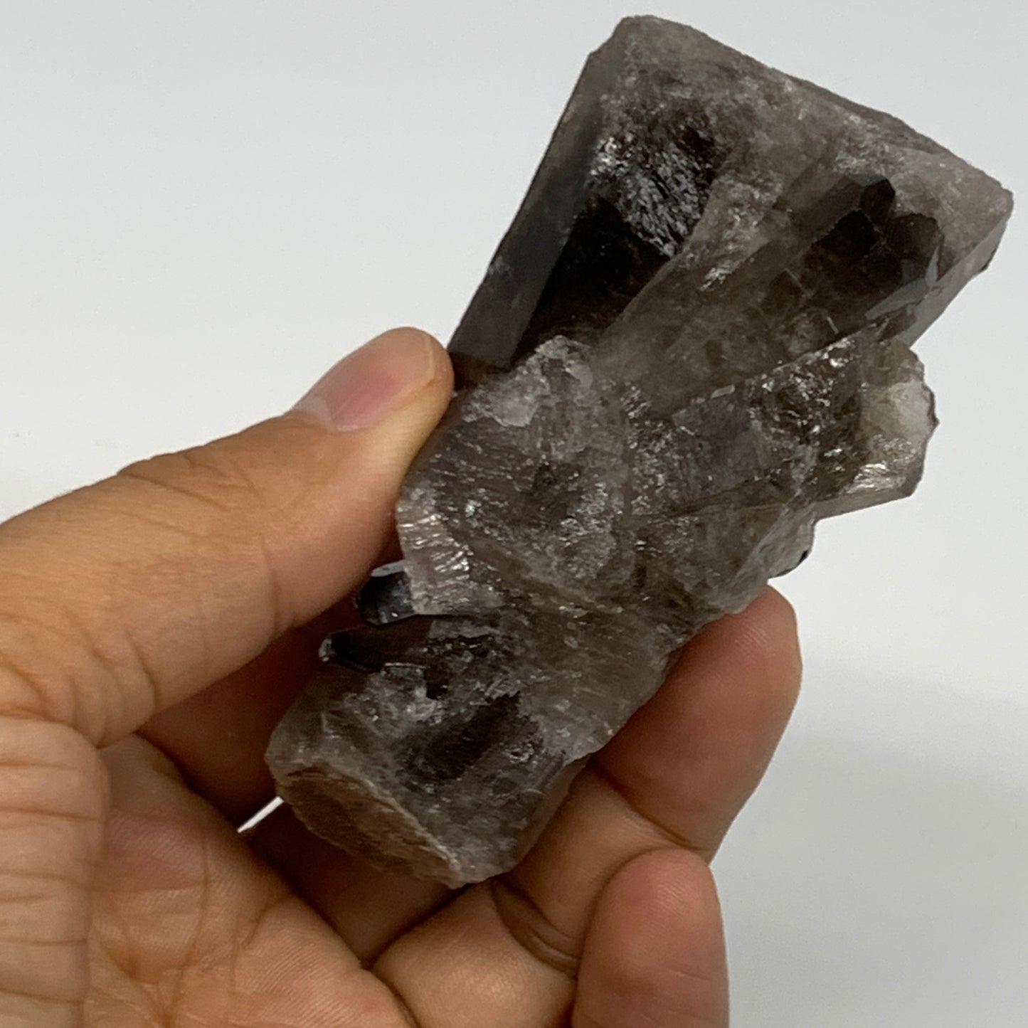 139.8g,3.3"x2.4"x1.3",Smoky Quartz Crystal Mineral,Specimen Terminated,B28813