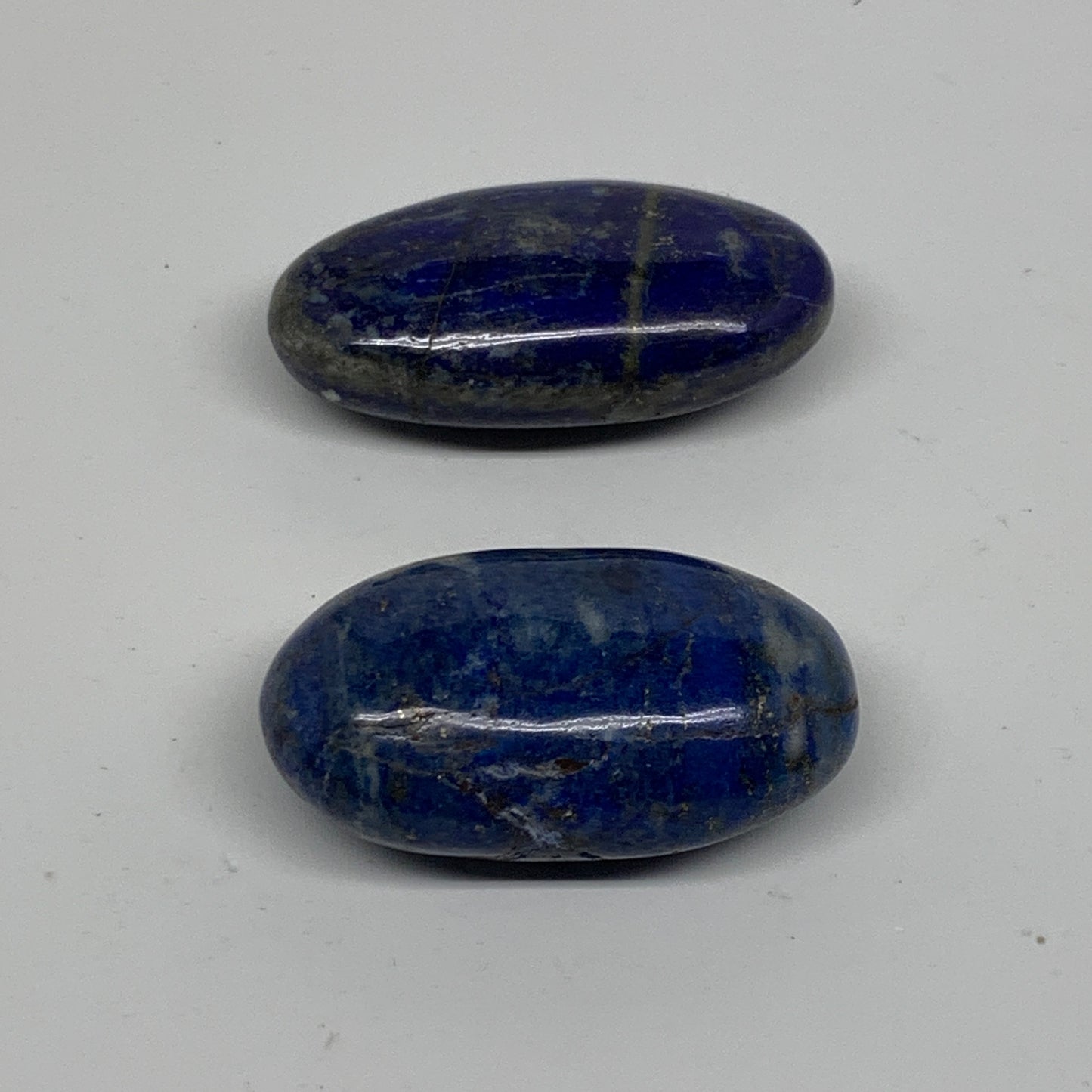 87g, 2"-2.1", 2pcs, Natural Lapis Lazuli Palm Stone @Afghanistan, B36763