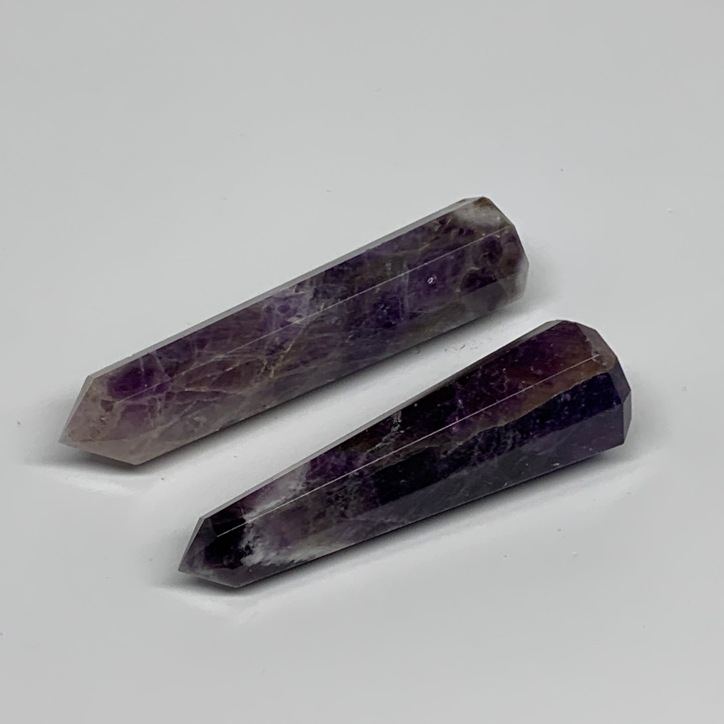 82.2g, 2.8"- 3.1", 2pcs, Natural Amethyst Tower Point Obelisk @Brazil, B31276