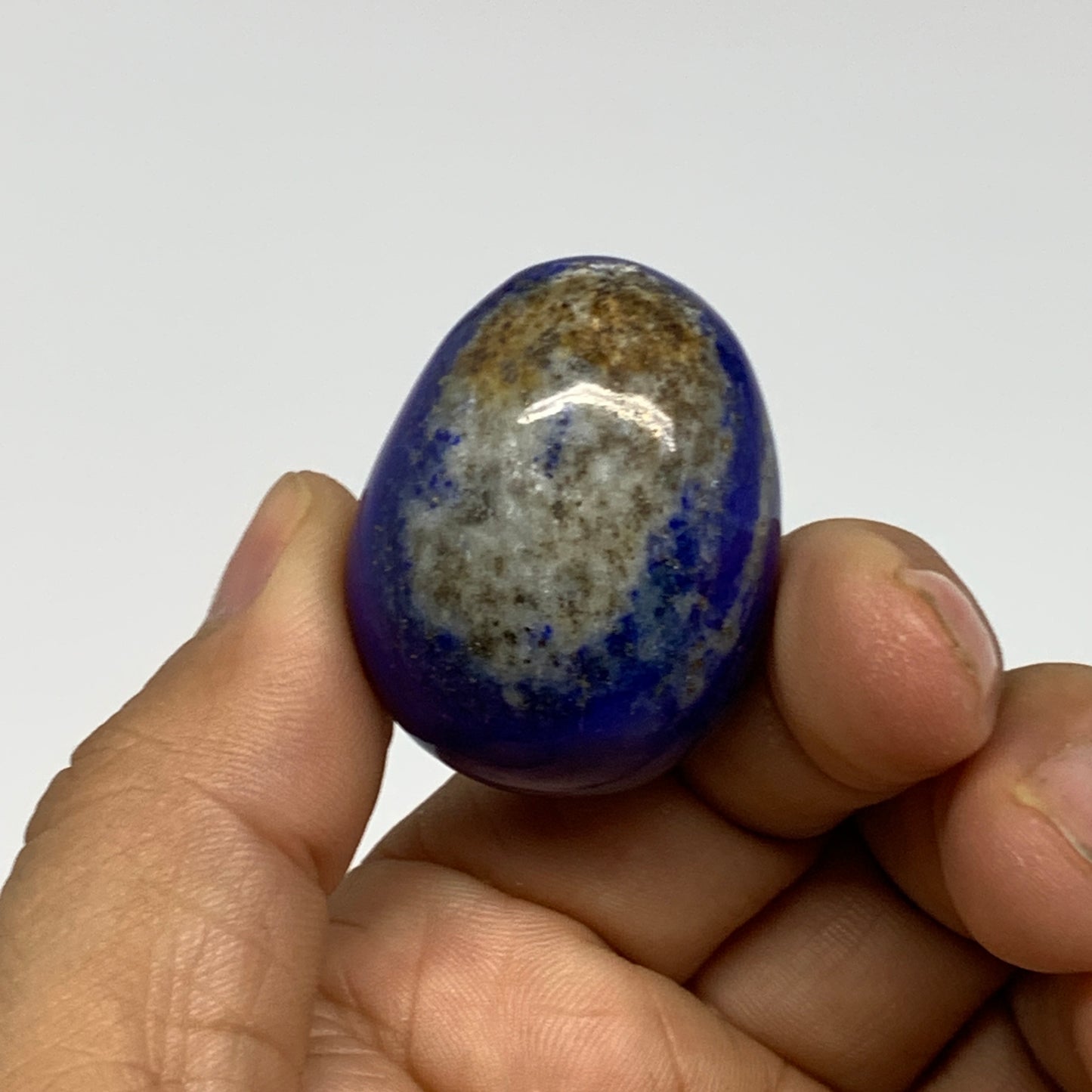131g, 1.4"-1.8", 3pcs, Natural Lapis Lazuli Egg Polished @Afghanistan, B30436