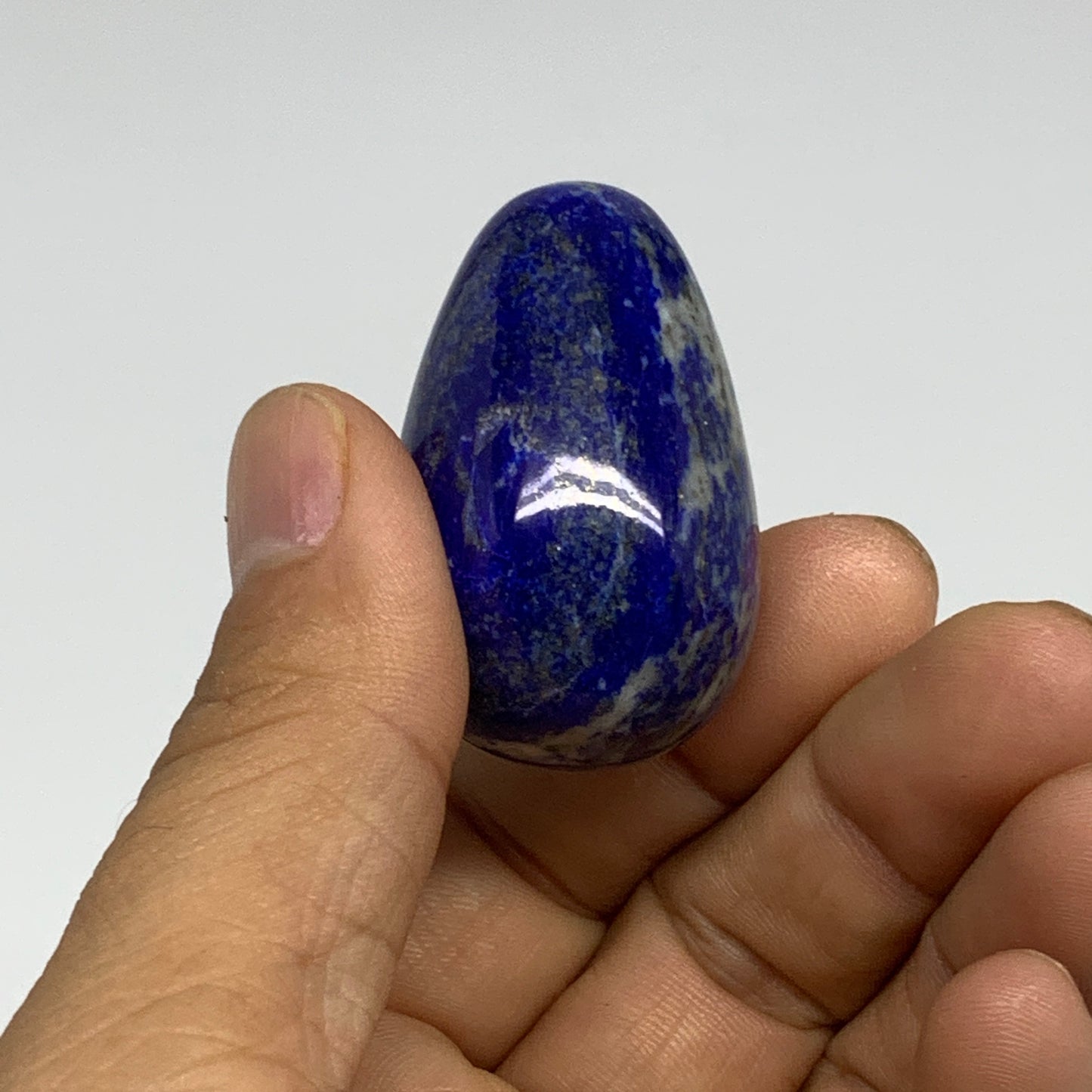 131g, 1.4"-1.8", 3pcs, Natural Lapis Lazuli Egg Polished @Afghanistan, B30436