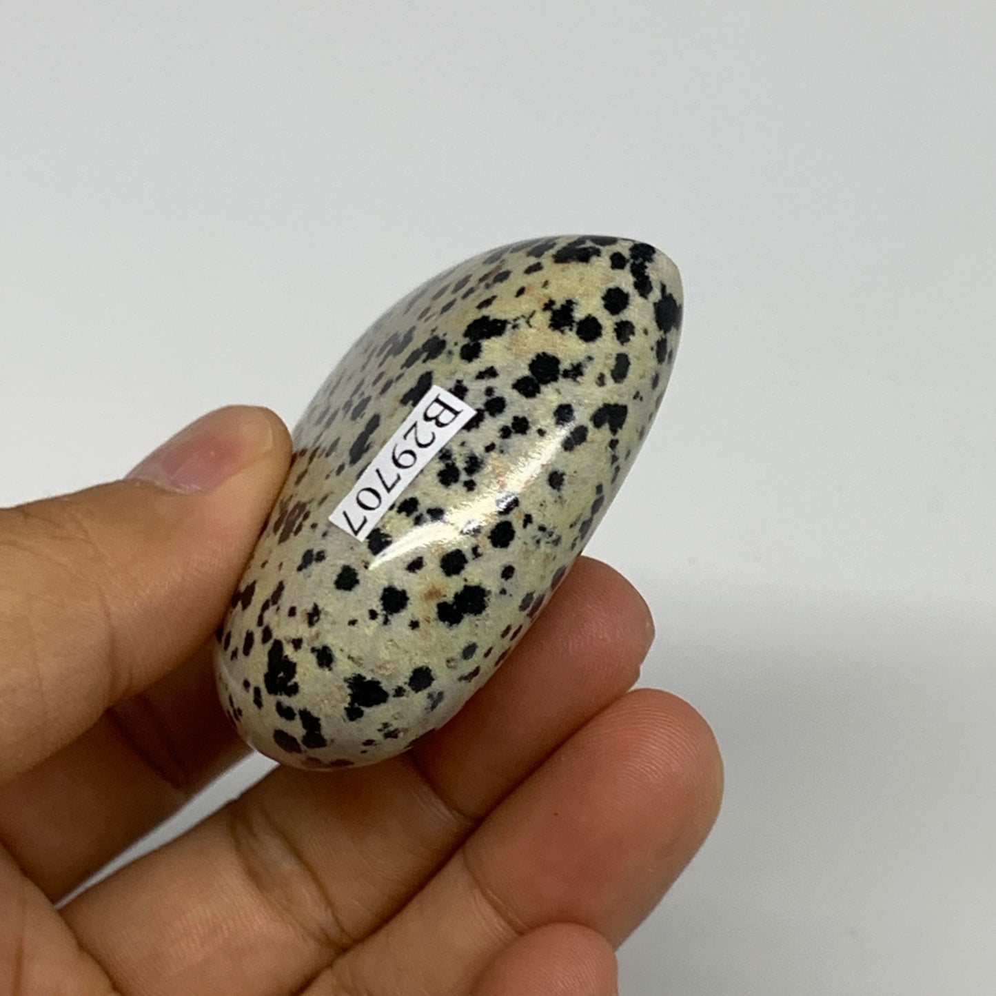 93.2g,2.1"x2.2"x0.9" Dalmatian Jasper Heart Polished Healing Home Decor, B29707