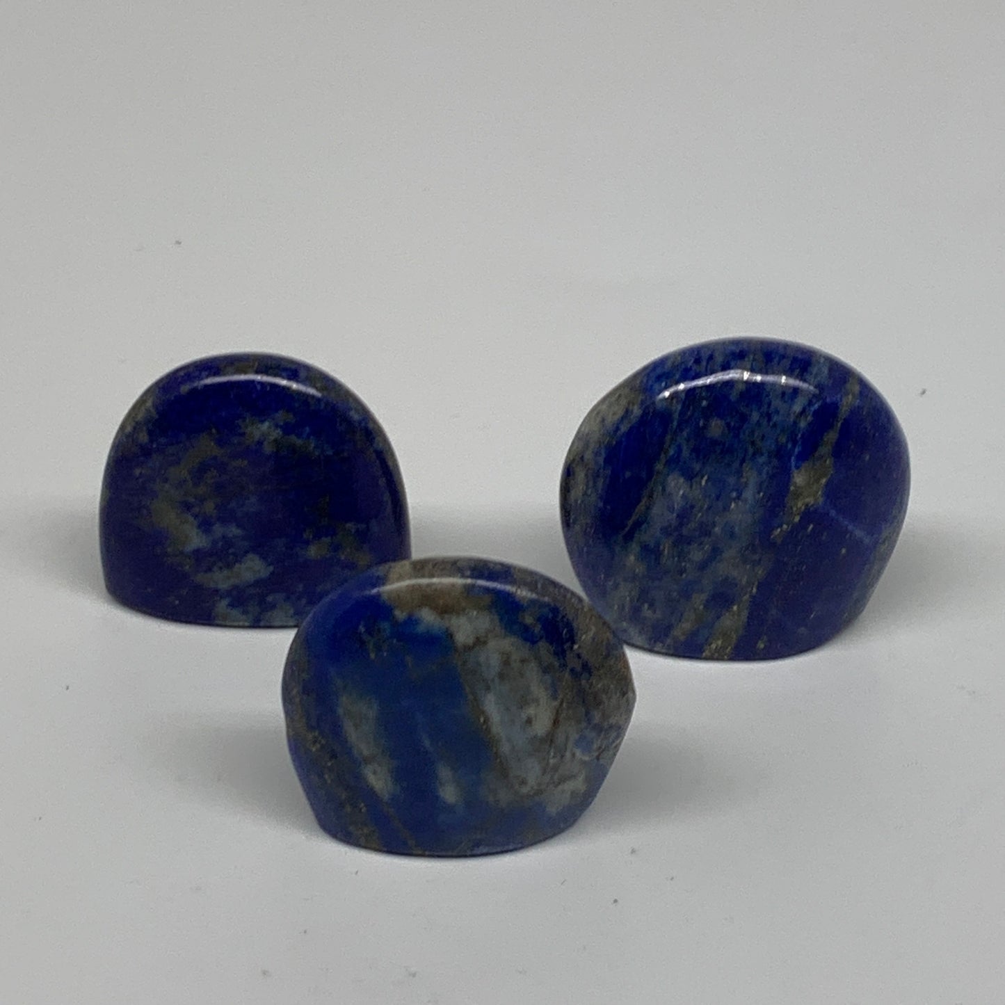 118.3g, 1.3"-1.5", 3pcs, Natural Lapis Lazuli Palm Stone @Afghanistan, B36764