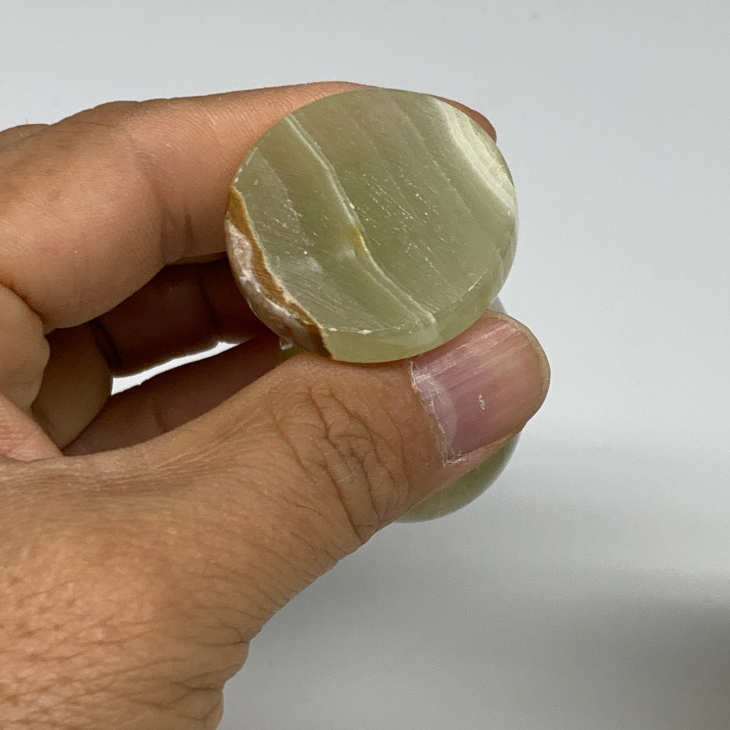 0.7 lbs,  2.2"x2.4", Natural Green Onyx Crystal Pestle and Mortar Handmade, B325