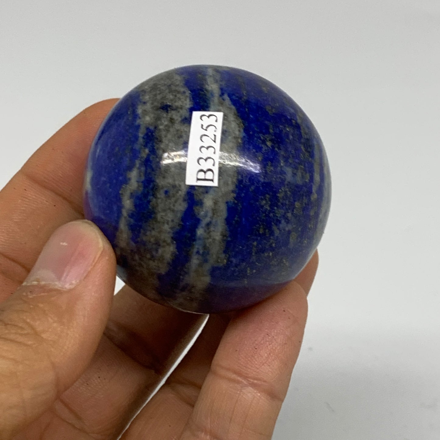 0.33 lbs, 1.8" (45mm), Lapis Lazuli Sphere Ball Gemstone @Afghanistan, B33253