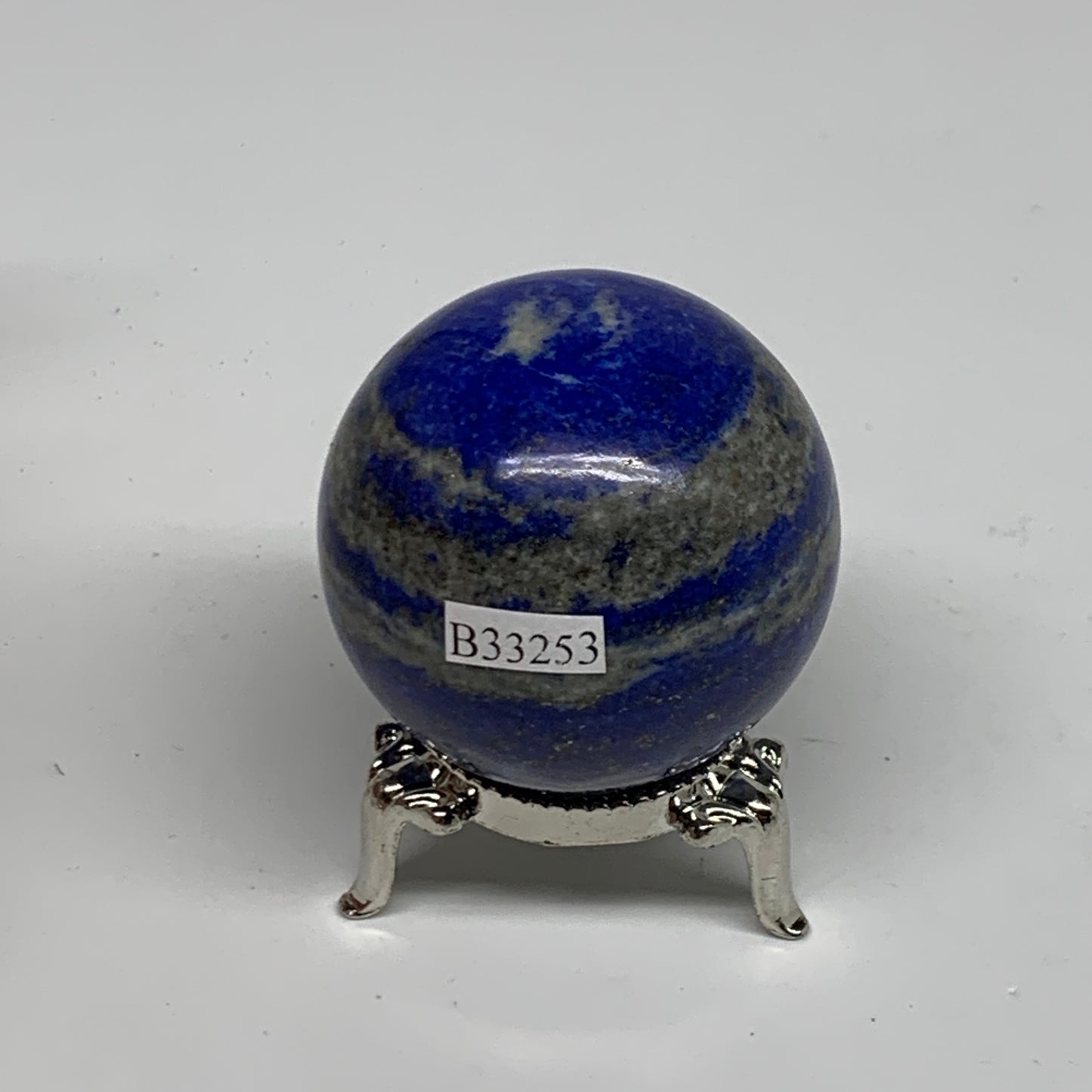 0.33 lbs, 1.8" (45mm), Lapis Lazuli Sphere Ball Gemstone @Afghanistan, B33253