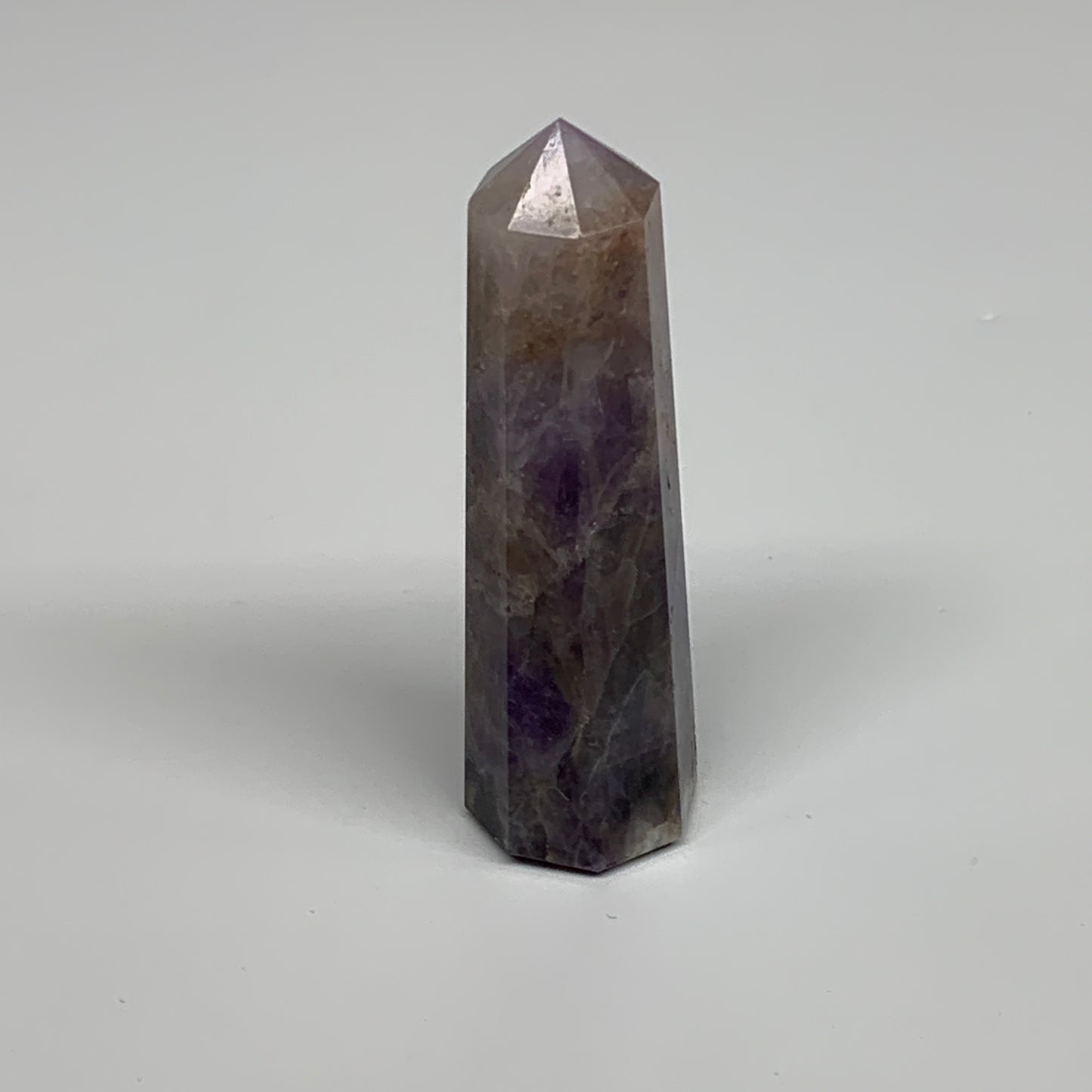 57.5g, 3"x0.8"x0.9", Natural Amethyst Tower Point Obelisk @Brazil, B31278