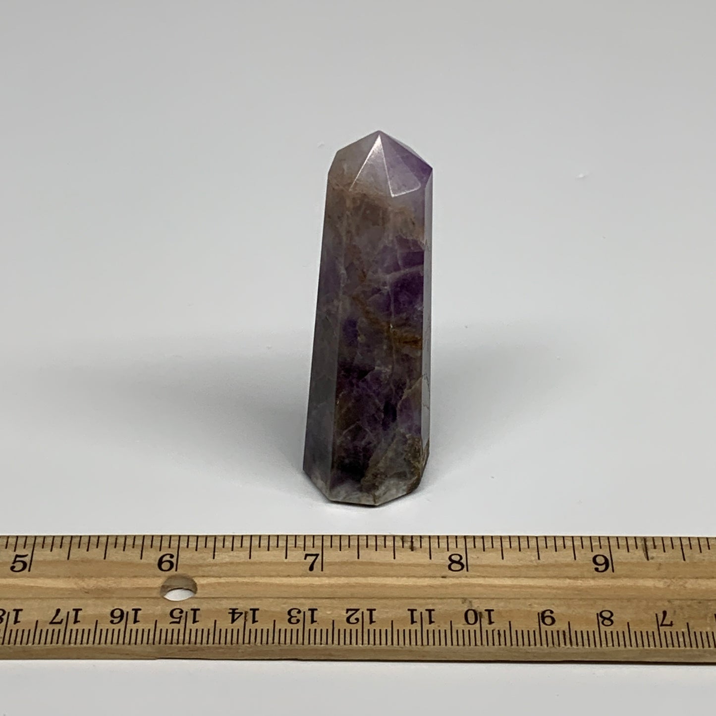 57.5g, 3"x0.8"x0.9", Natural Amethyst Tower Point Obelisk @Brazil, B31278