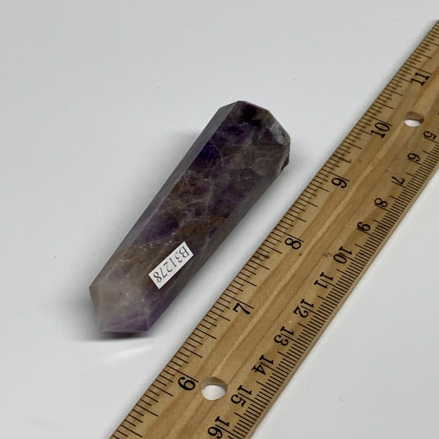57.5g, 3"x0.8"x0.9", Natural Amethyst Tower Point Obelisk @Brazil, B31278