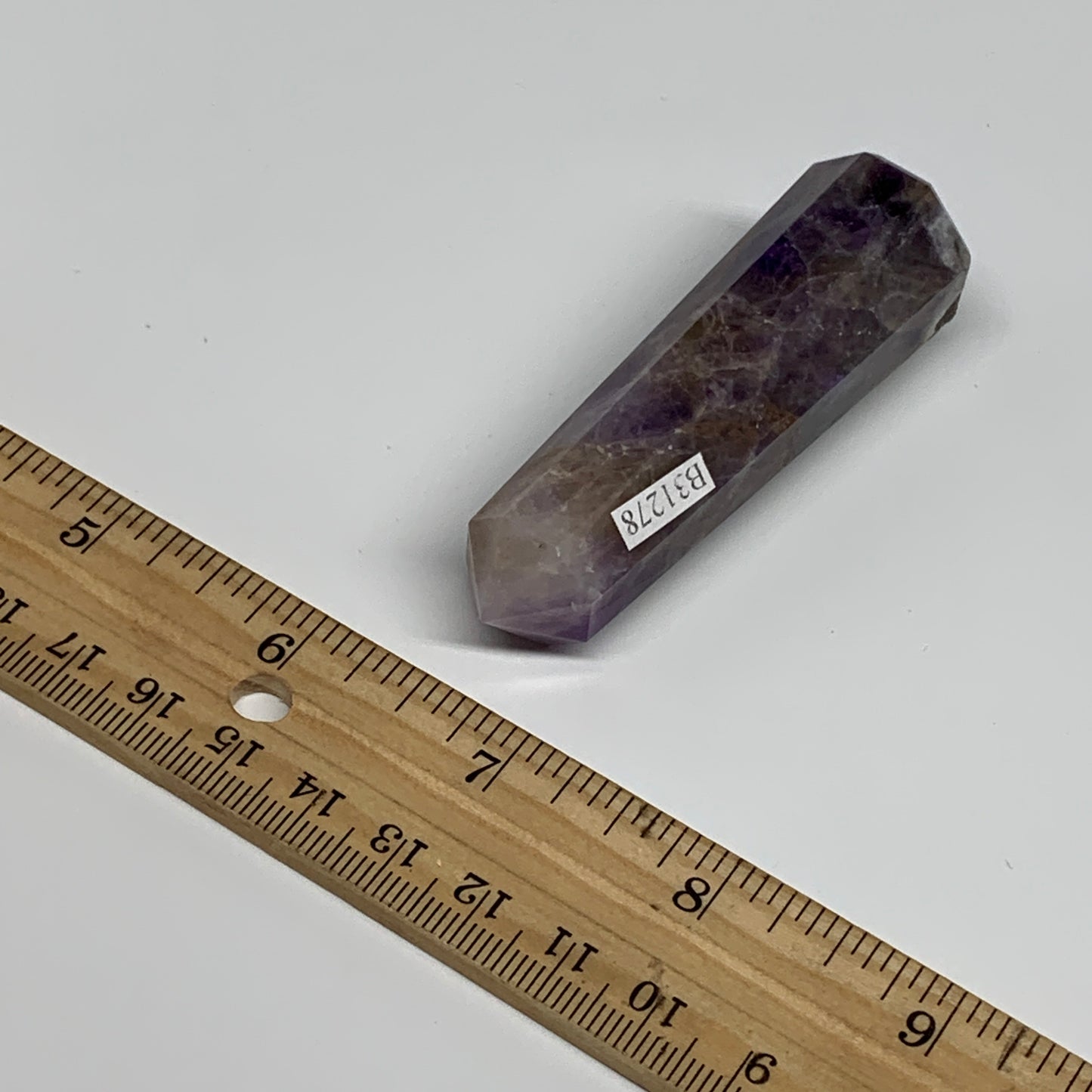57.5g, 3"x0.8"x0.9", Natural Amethyst Tower Point Obelisk @Brazil, B31278