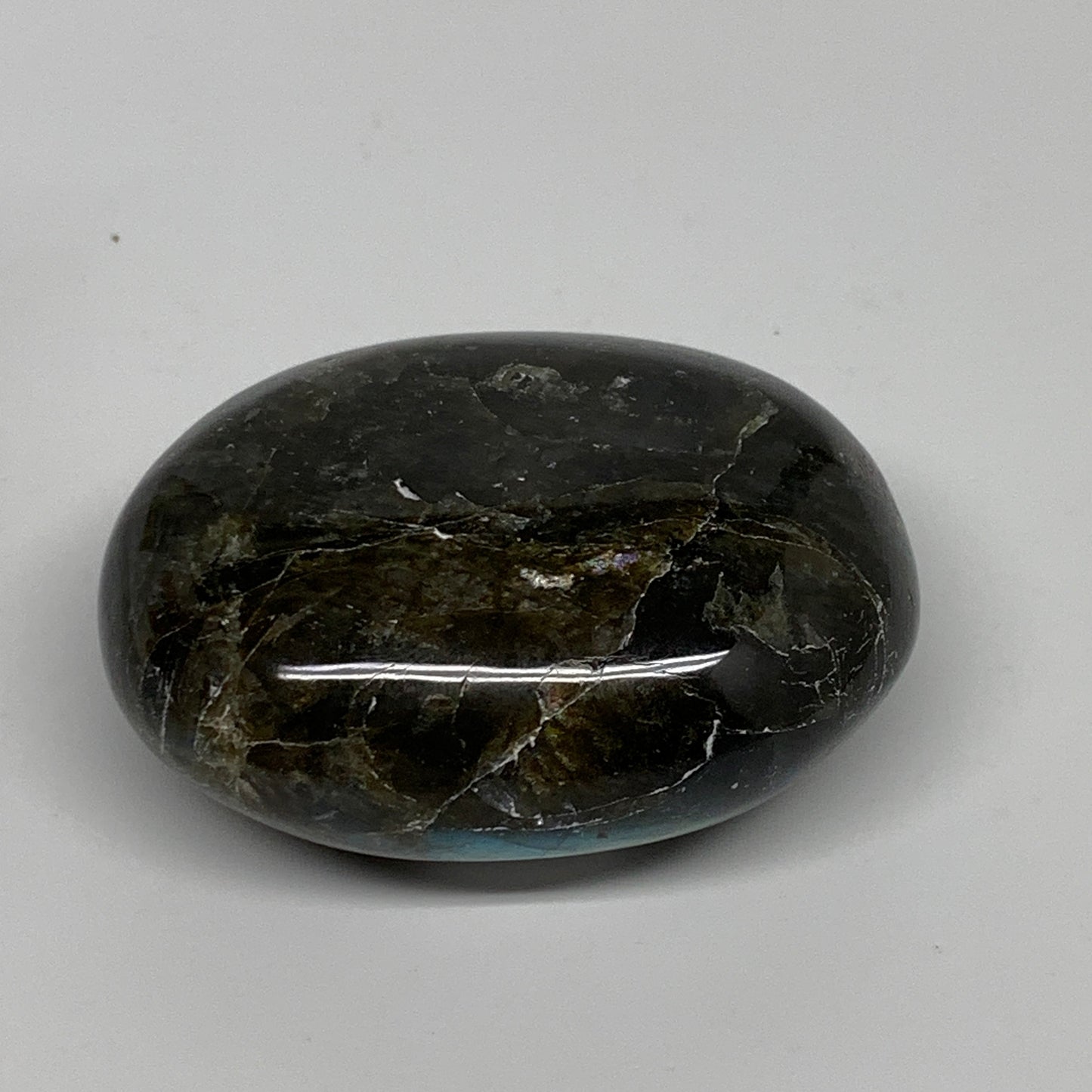 103.3g, 2.3"x1.7"x1", Labradorite Palm-stone Tumbled Reiki, B35399)