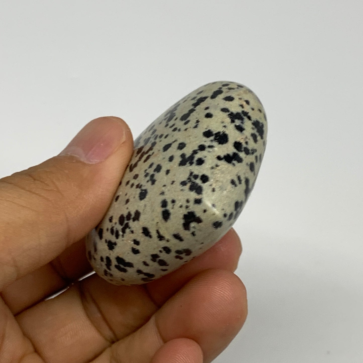 74.2g,2"x2.1"x0.9" Dalmatian Jasper Heart Polished Healing Home Decor, B29710